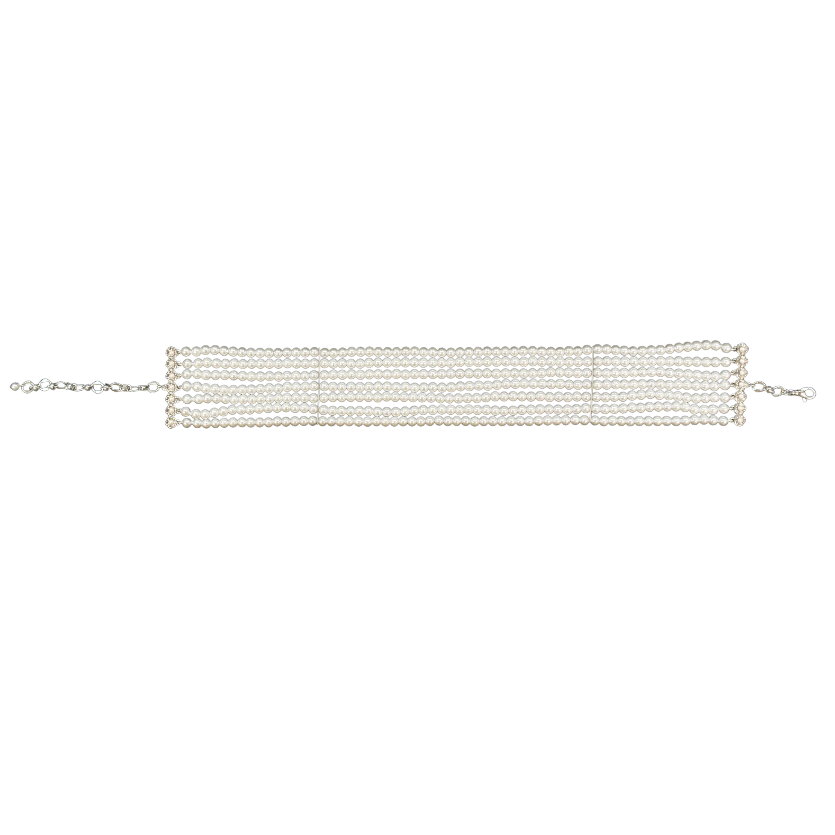 Elegant Pearl Choker Necklace for Women - Vintage Pearl Collar Necklace with Adjustable Chain - Perfect for Weddings, Parties & Special Occasions