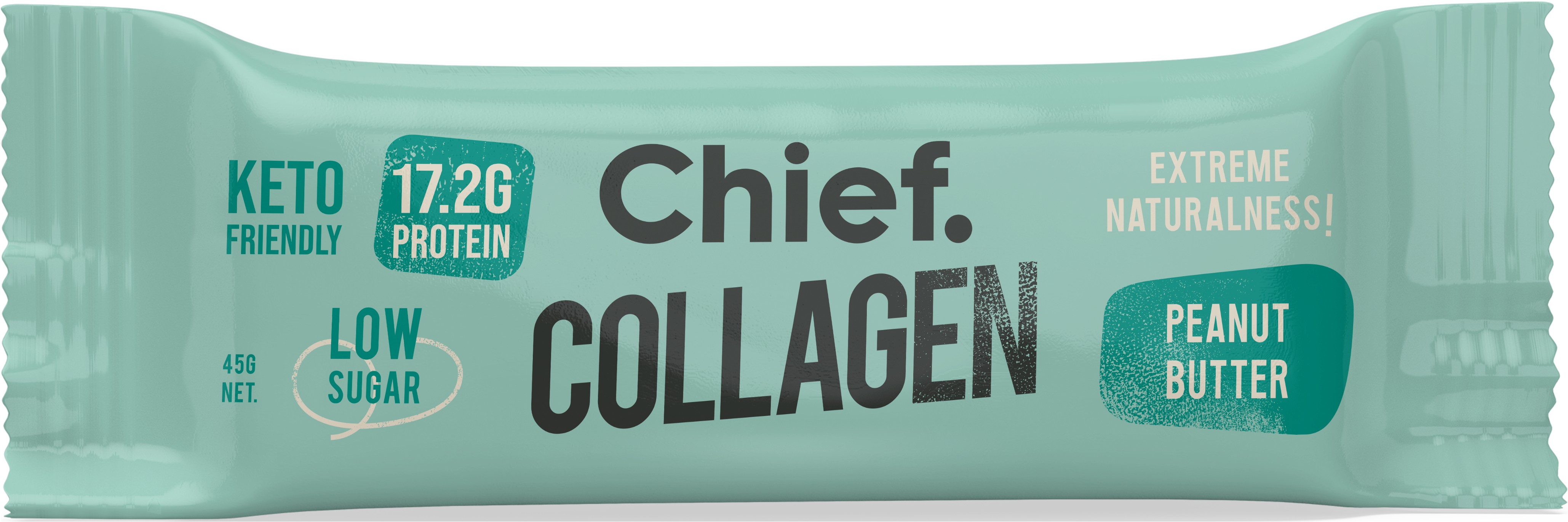 Chief Collagen Protein Bar - Peanut Butter Flavor | High Protein Snack for Muscle Recovery, Energy Boost & Healthy Lifestyle | Perfect for Gym, Hiking & On-the-Go Nutrition