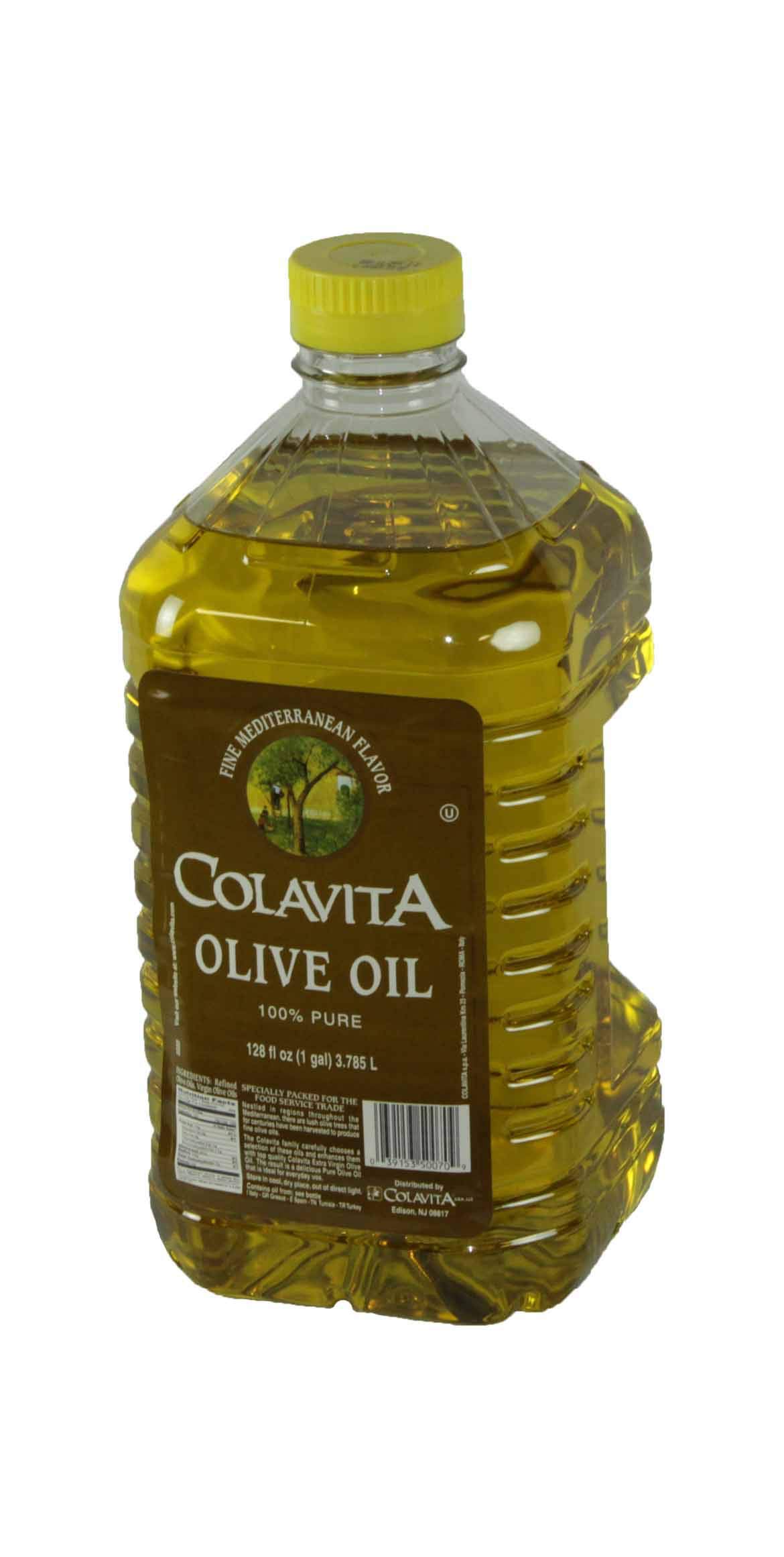 Pure Olive Oil in Plastic Bottle - 4 Case (1 Gallon Each) - Ideal for Cooking, Salad Dressings & Healthy Recipes