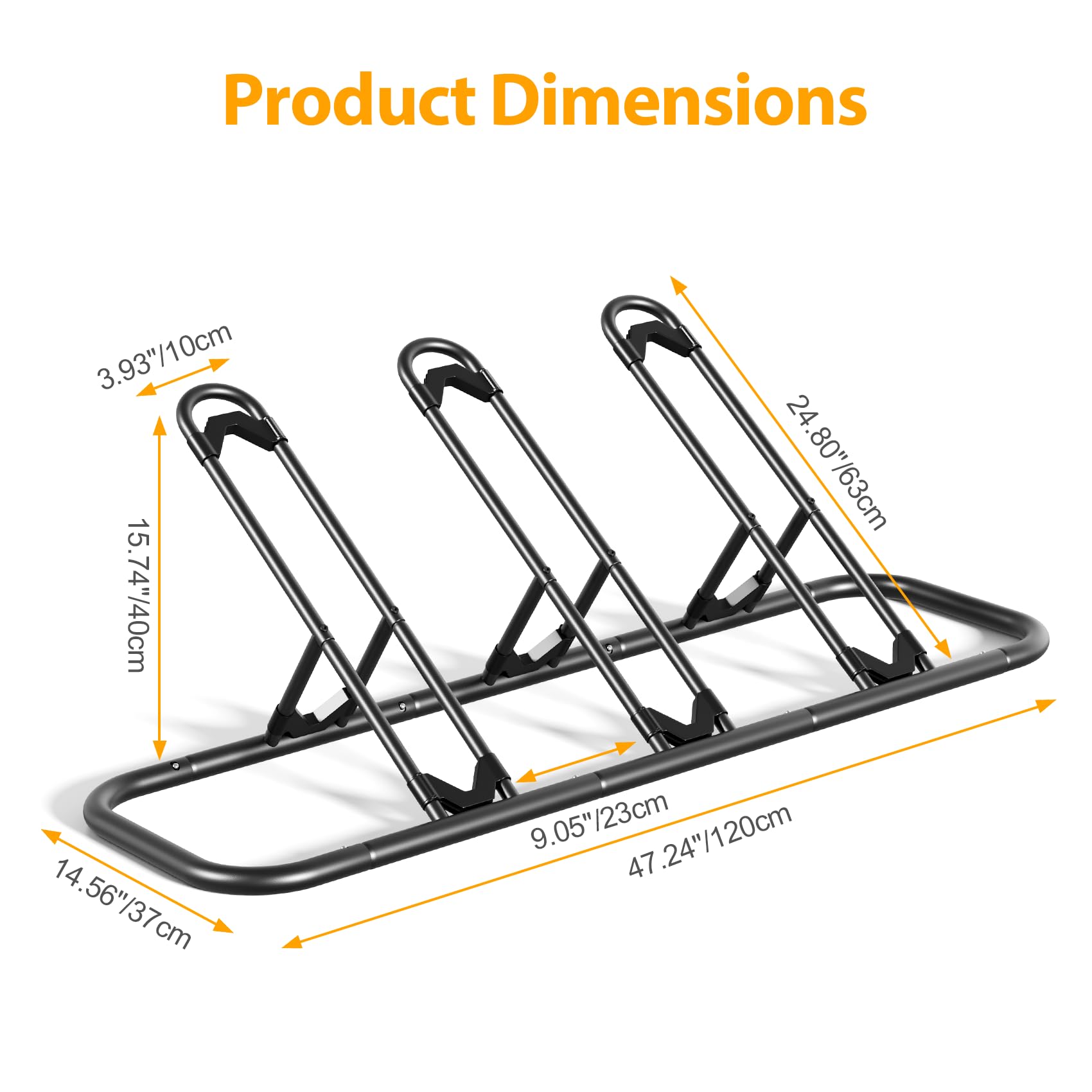 **Ironstone Heavy-Duty Bike Rack for Garage Storage – Indoor/Outdoor Bicycle Stand for Mountain, Road & Kids Bikes – Space-Saving 3-Bike Parking Rack (Black) – Perfect for Home, Garage & Apartment Organization**