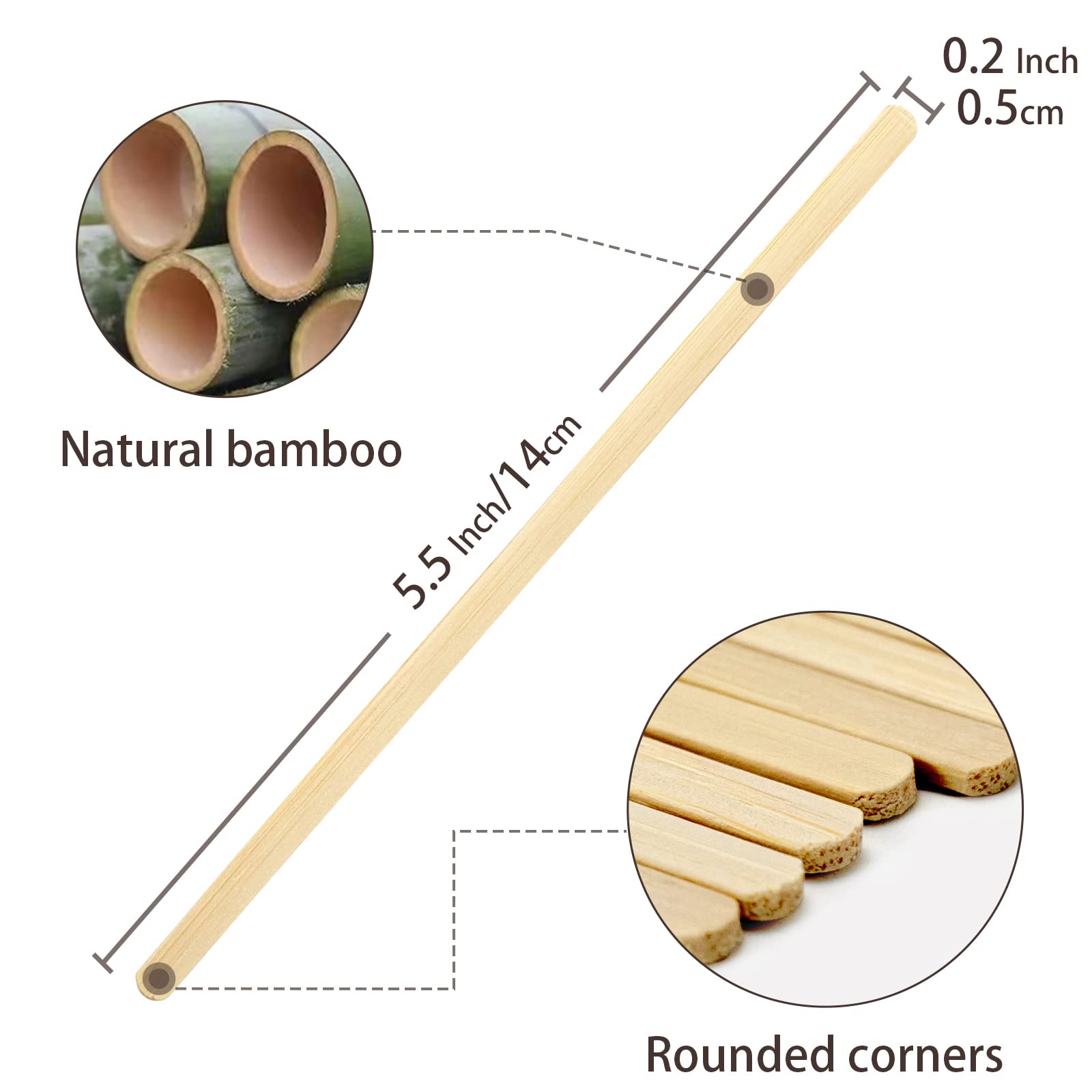 Eco-Friendly Bamboo Coffee Stirrers - 250 Count Disposable Stir Sticks for Coffee, Tea & Cocktails (5.5 Inch, Smooth Ends) | Perfect for Home, Office, Cafes & Bars