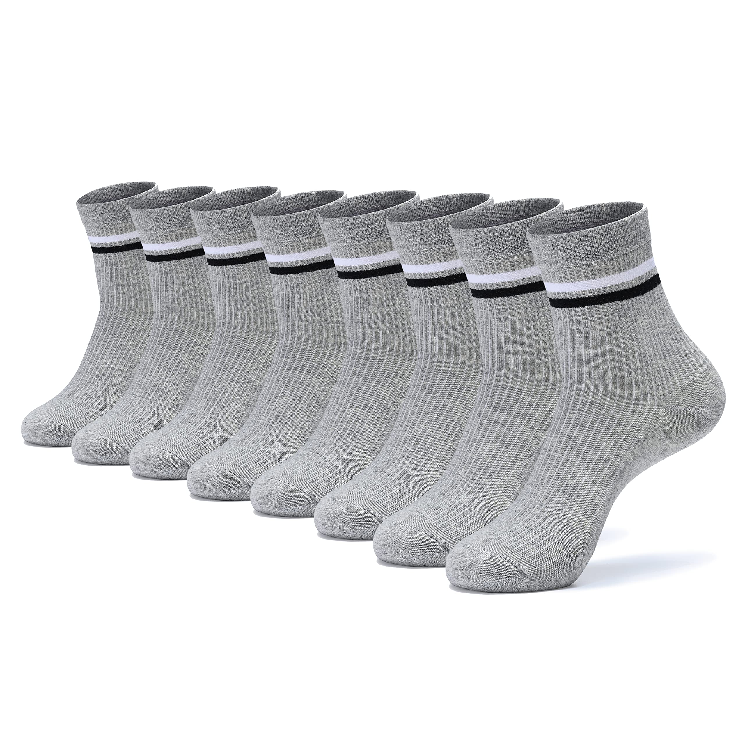 Men's Cotton Ankle Socks 6-Pack - Breathable Quarter Athletic Socks for Running, Tennis & Casual Wear - Comfortable Low-Cut Socks for Men