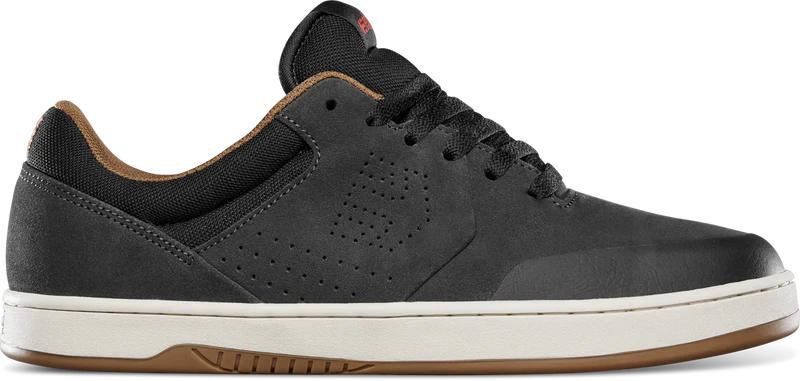 Etnies Marana Skate Shoes for Men & Women - Dark Grey/Black/Red - High-Performance Skateboarding Sneakers for Street & Park Riding