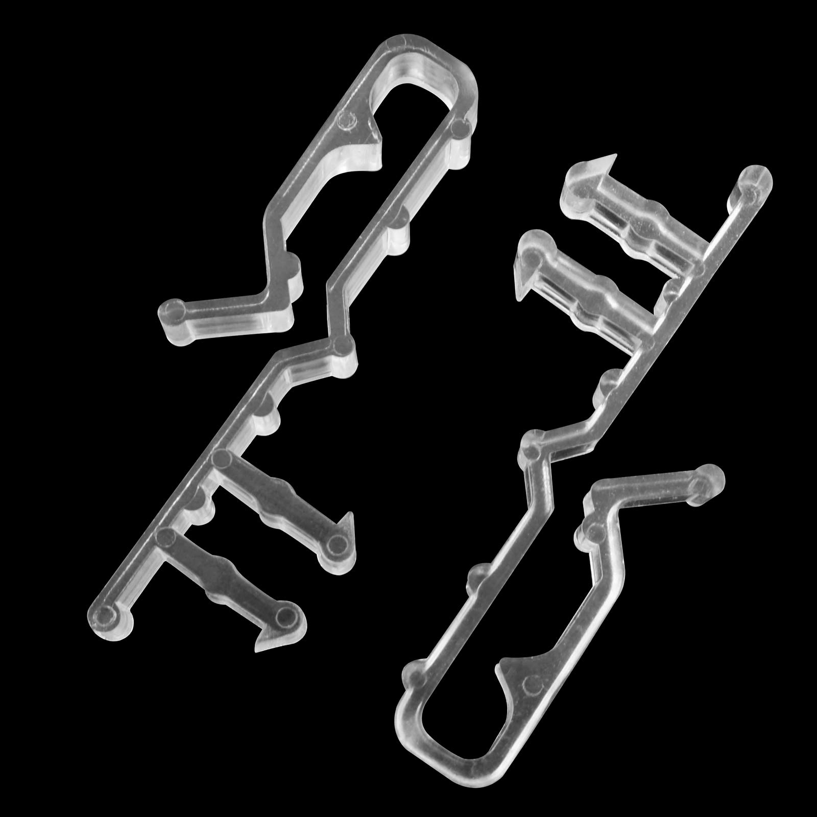 20pcs Clear Plastic Valance Clips for Vertical Blinds - Invisible Faux Wood Blind Clips, Heavy Duty Curtain Holders - Perfect for Home, Office & Window Decor