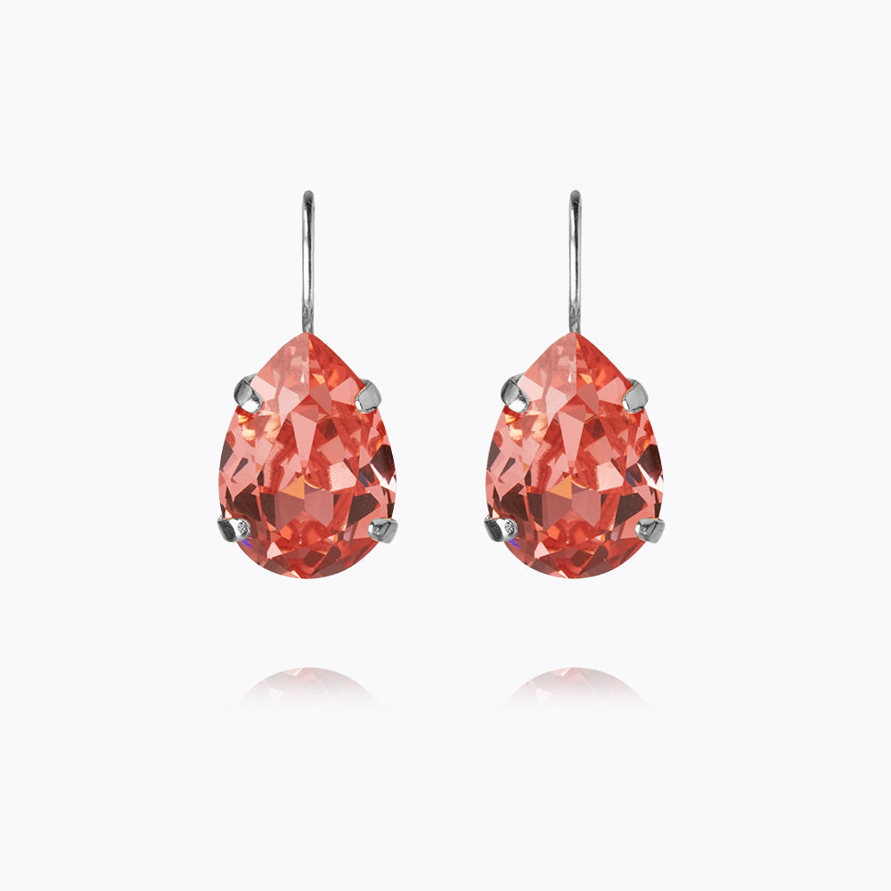 Mini Drop Clasp Earrings - Rose Peach Gold Dangle Earrings for Women, Elegant Everyday Jewelry Gift for Her | Perfect for Parties, Weddings & Office Wear