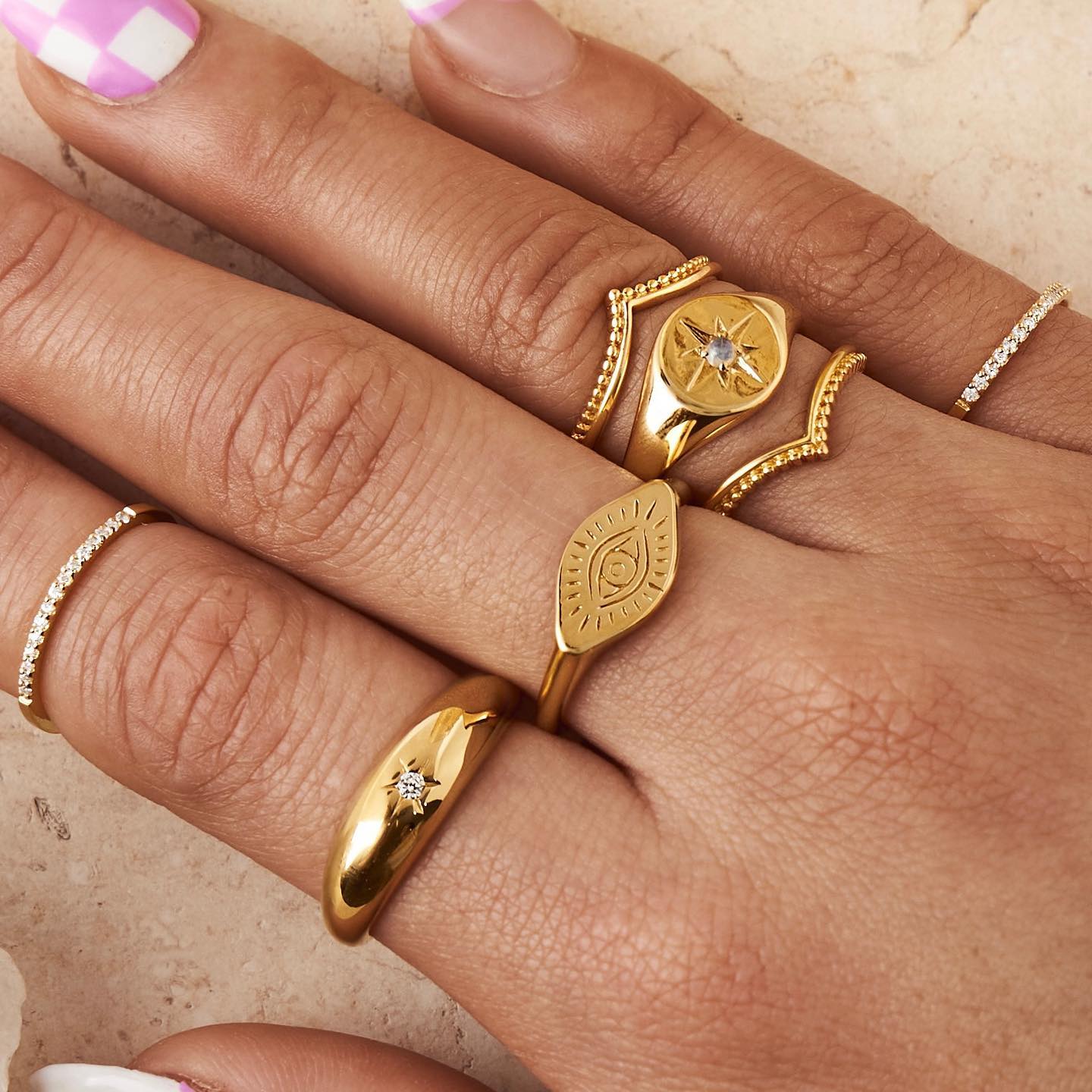 Andromeda Gold Ring - Elegant Celestial Jewelry for Women, Perfect for Gifts, Weddings & Special Occasions