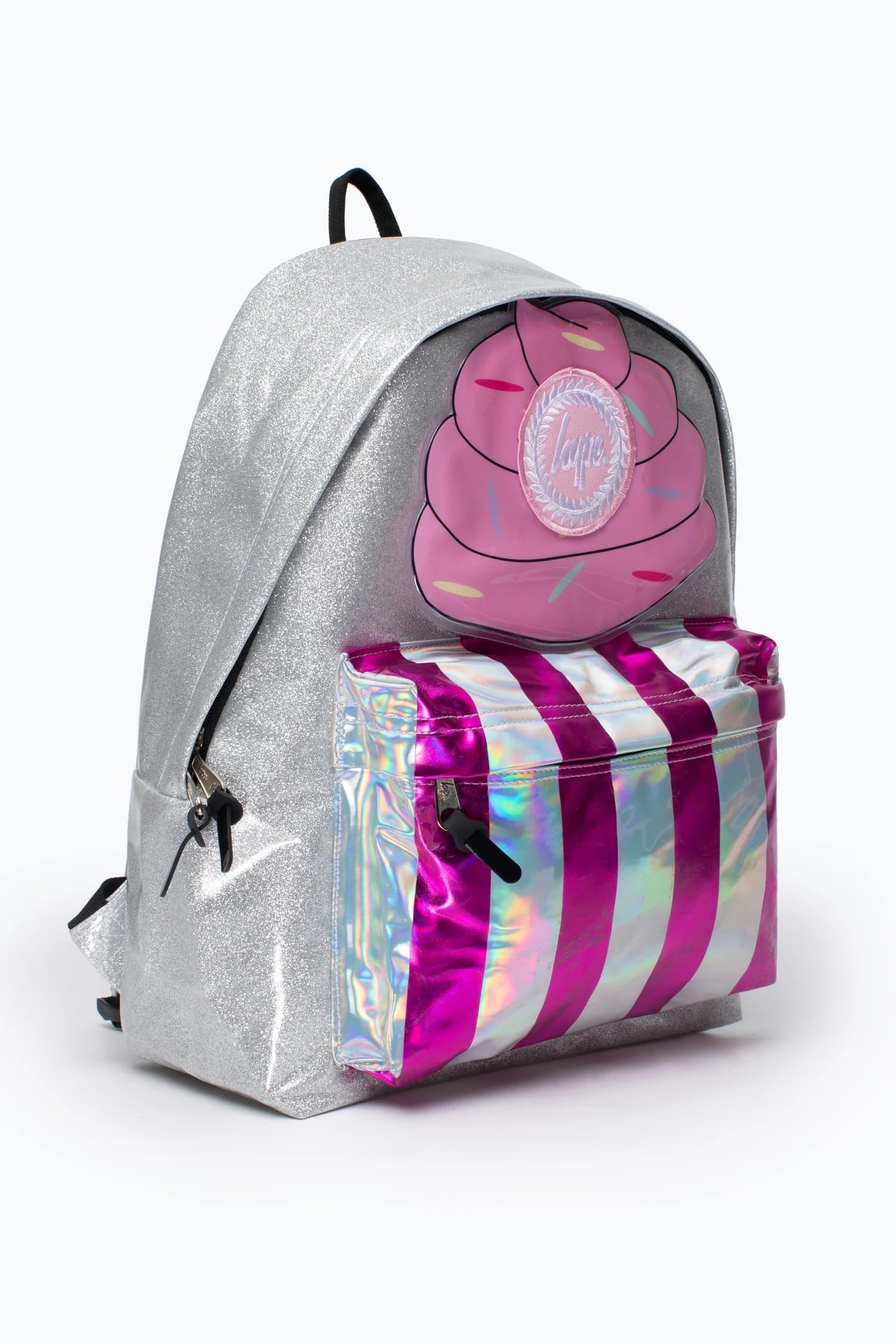 Hype Cupcake Backpack - Pink & Multicolor Cute School Bag for Girls, Perfect for School, Travel & Everyday Use