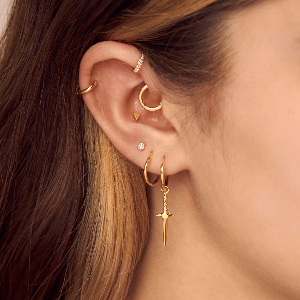 Sparkles Super Micro Huggies Gold Earrings - Elegant & Dainty Jewelry for Women, Perfect for Parties, Weddings & Everyday Wear