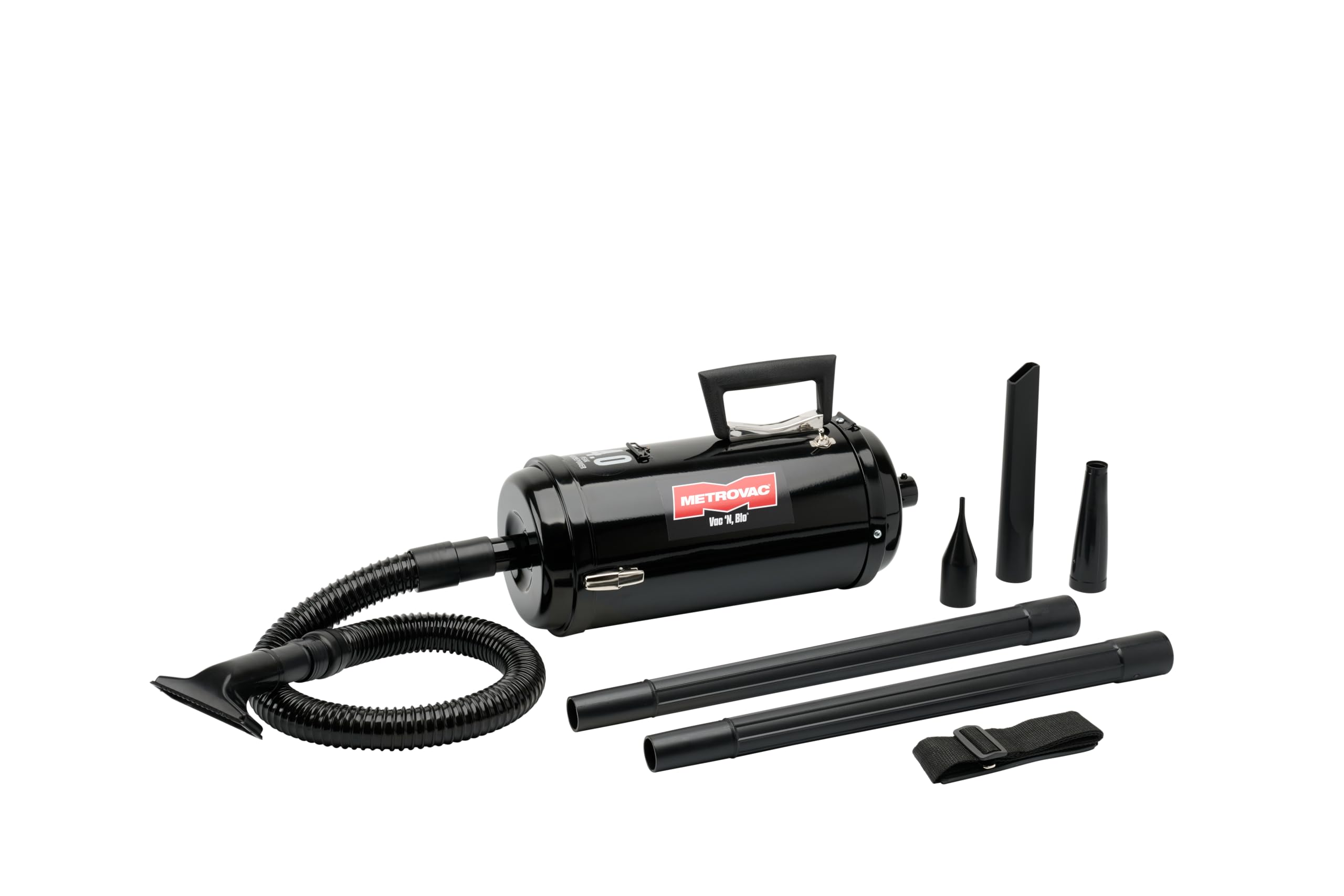METROVAC VNB-73B 4HP Blower Vacuum - 1-Quart Capacity, All-Steel Construction, Portable & Durable with Accessories - Perfect for Garage Cleaning, Workshop Debris Removal & Home Maintenance