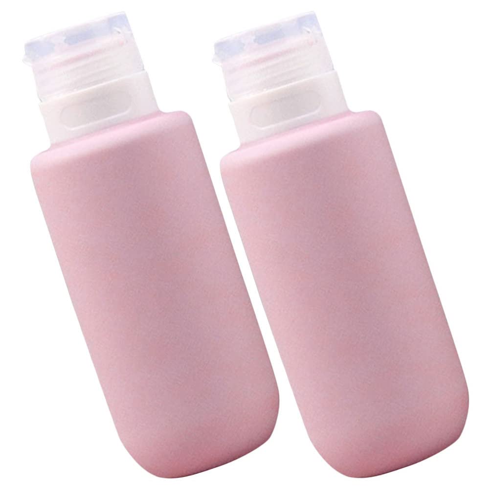 Minkissy 2-Pack Silicone Travel Shampoo Bottles - Refillable Leak-Proof Liquid Containers for Toiletries, Lotion & Cosmetics | Perfect Travel Accessories for Vacation, Gym & Camping Trips