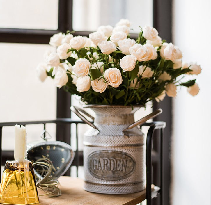 White Camellia Artificial Flowers - Modern Home Decor for Living Room & Bedroom | Elegant Floral Arrangement Ideas for Housewarming, Wedding Centerpieces & Interior Design