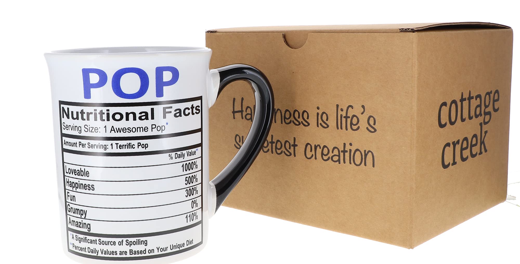 16oz Pop Papa Ceramic Coffee Mug - Funny Novelty Gift for Men, Dad & Grandpa | Perfect for Home, Office & Coffee Table Decor | Great Christmas, Birthday & Father's Day Gift Idea