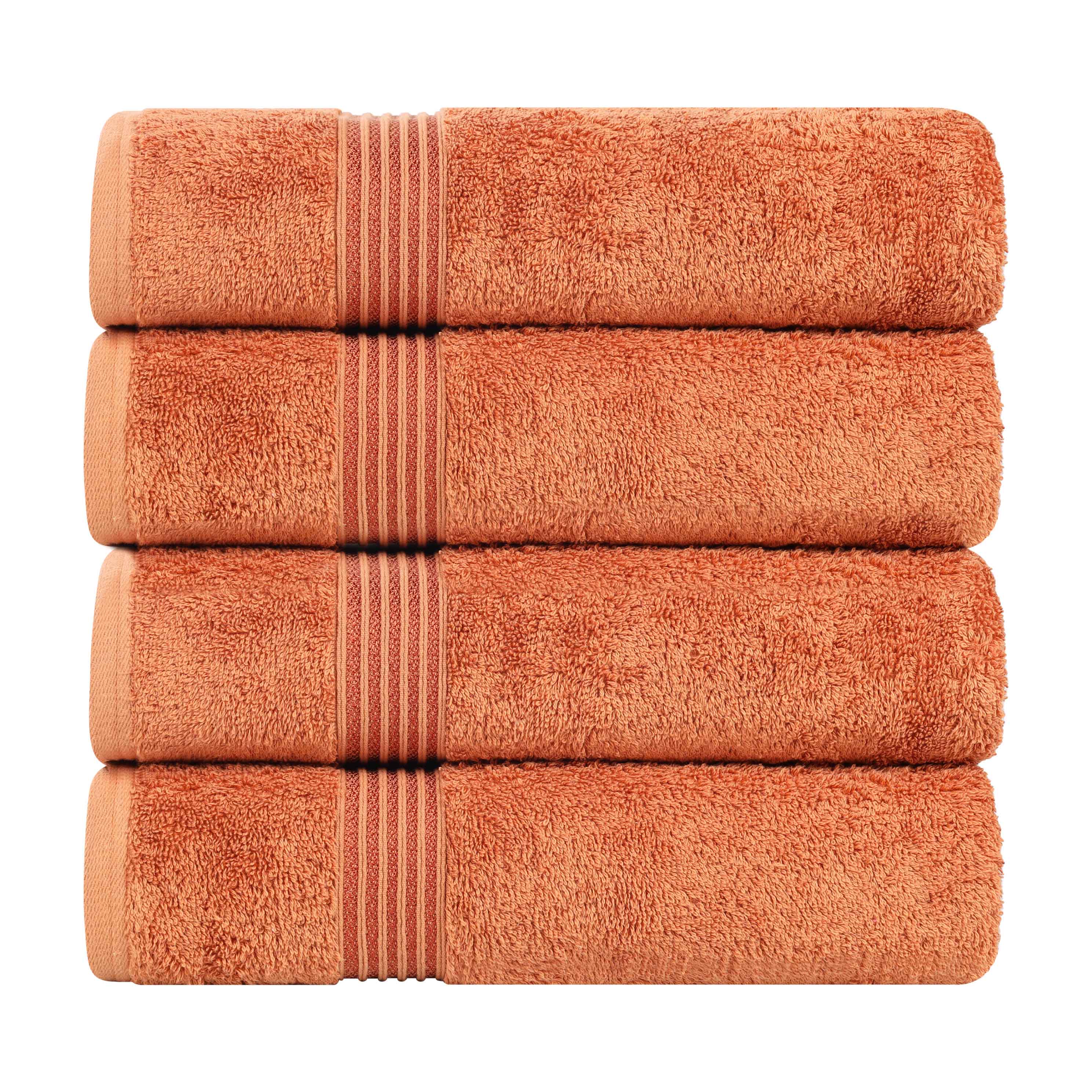 Premium Egyptian Cotton Bath Towel Set of 4 - Ultra Soft & Highly Absorbent Luxury Towels for Spa, Bathroom & Beach Use