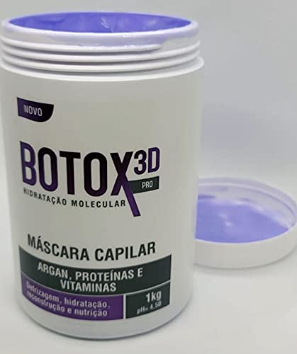 NS3 Brasil Cosmetics Botox 3D Pro Hair Mask Treatment 35.3oz - Deep Conditioning for Frizz Control, Volume Reduction & Extreme Shine | Purple Hair Botox Mask for Smooth, Wavy Hair | Perfect for Damaged, Dry or Chemically Treated Hair at Home Salon Treatments