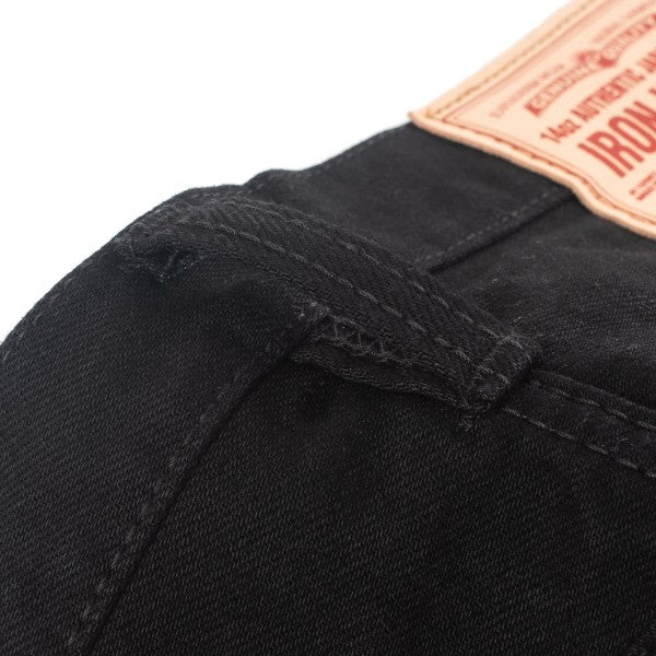 Iron Heart IH-555s 14oz Selvedge Denim Jeans - Super Slim Cut in Black (142 BB) | Premium Raw Denim for Men | Perfect for Urban Wear & Motorcycle Riding