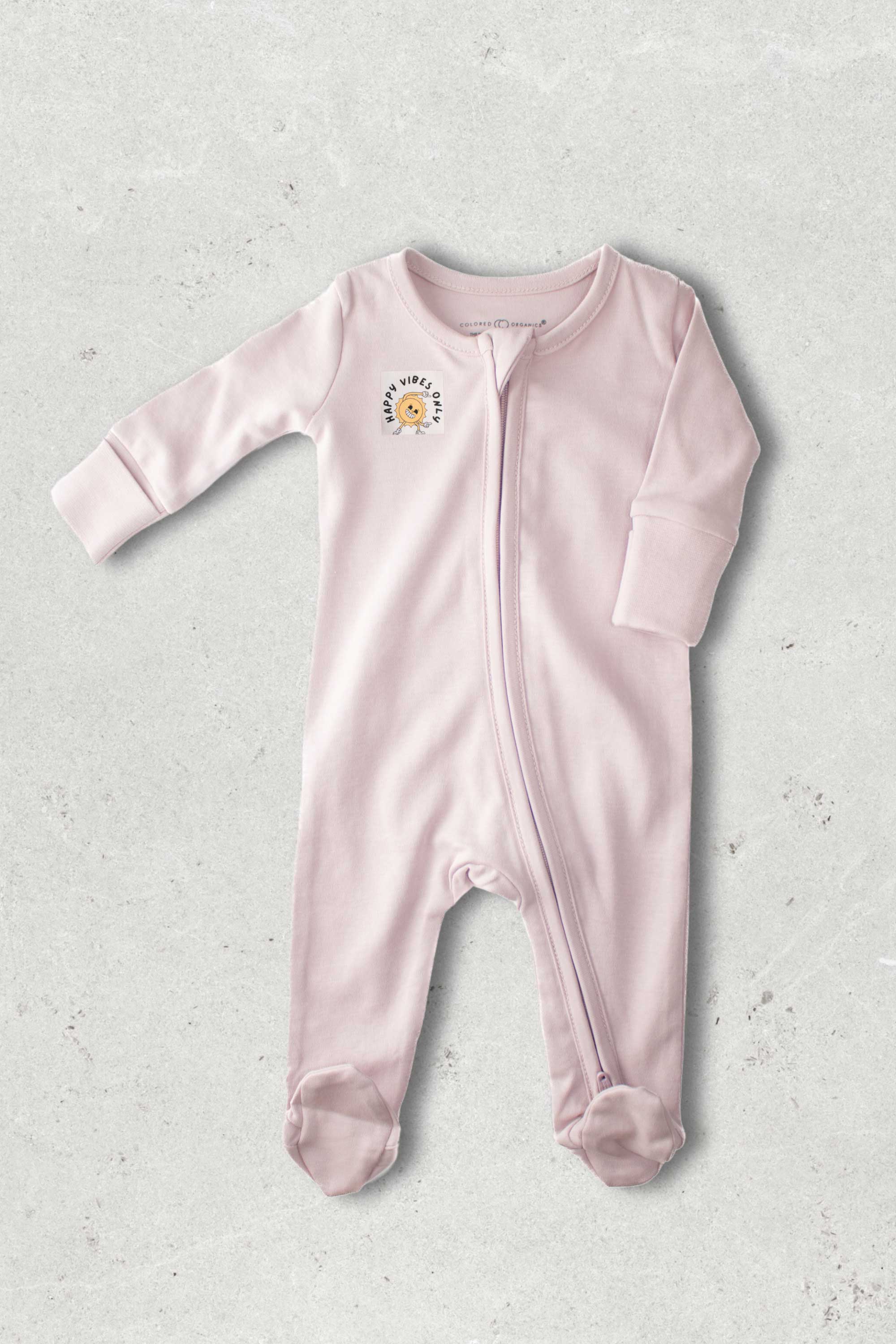 Organic Cotton Happy Vibes Only Footie Pajamas for Babies & Toddlers - Soft & Comfortable Sleepwear for Cozy Nights & Playtime