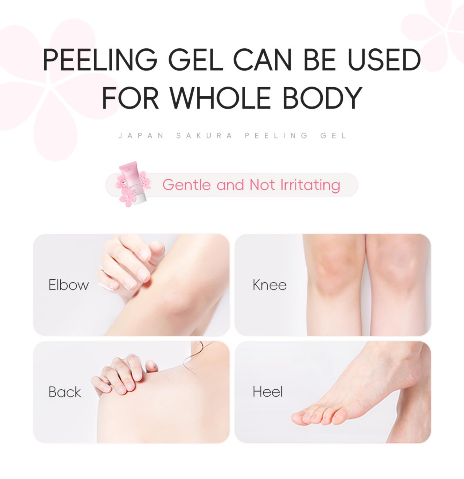 Cherry Blossom Exfoliating Gel - Gentle Face & Body Peel for Deep Cleansing, Pore Refining, Oil Control & Hydration - 60g/2.12oz - Perfect for Daily Skincare Routine & Spa-Like Treatment at Home
