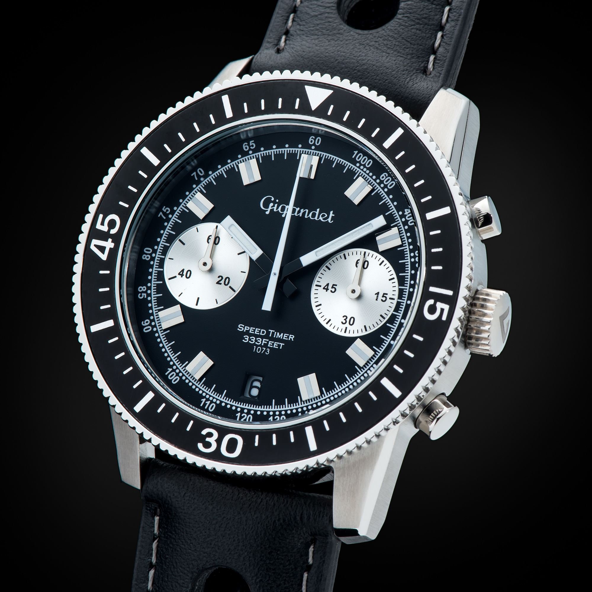Gigandet Speed Timer Men's Analog Quartz Chronograph Watch - Black G7-005 | Waterproof Sports Watch for Diving, Racing & Everyday Wear