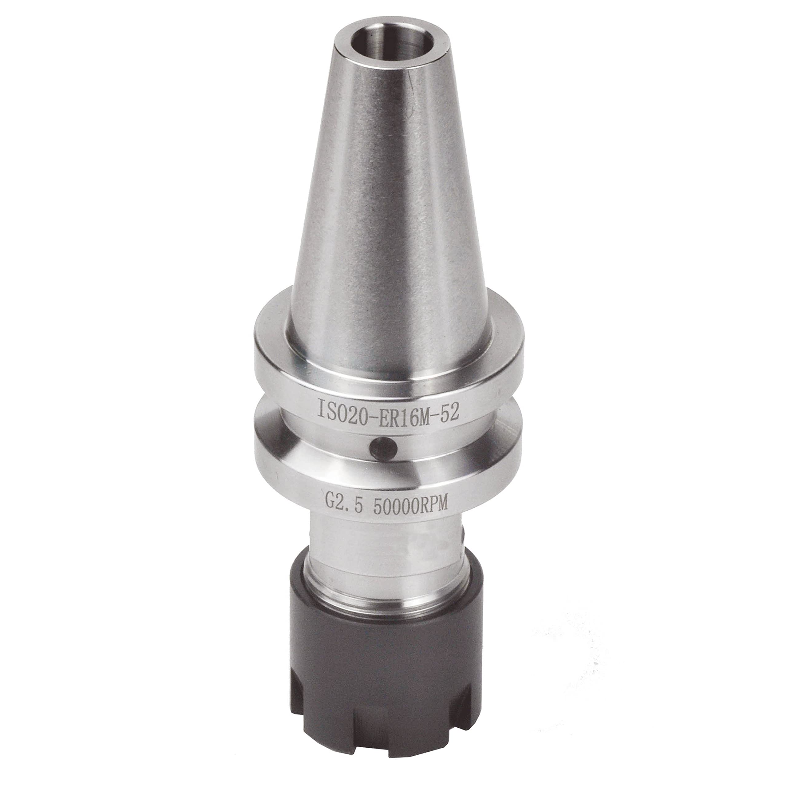 ISO20 ER16M 52L ER Collet Chuck Tool Holder for Swiss CNC Machines - Precision Lathe Accessory for Milling, Drilling & Turning Operations