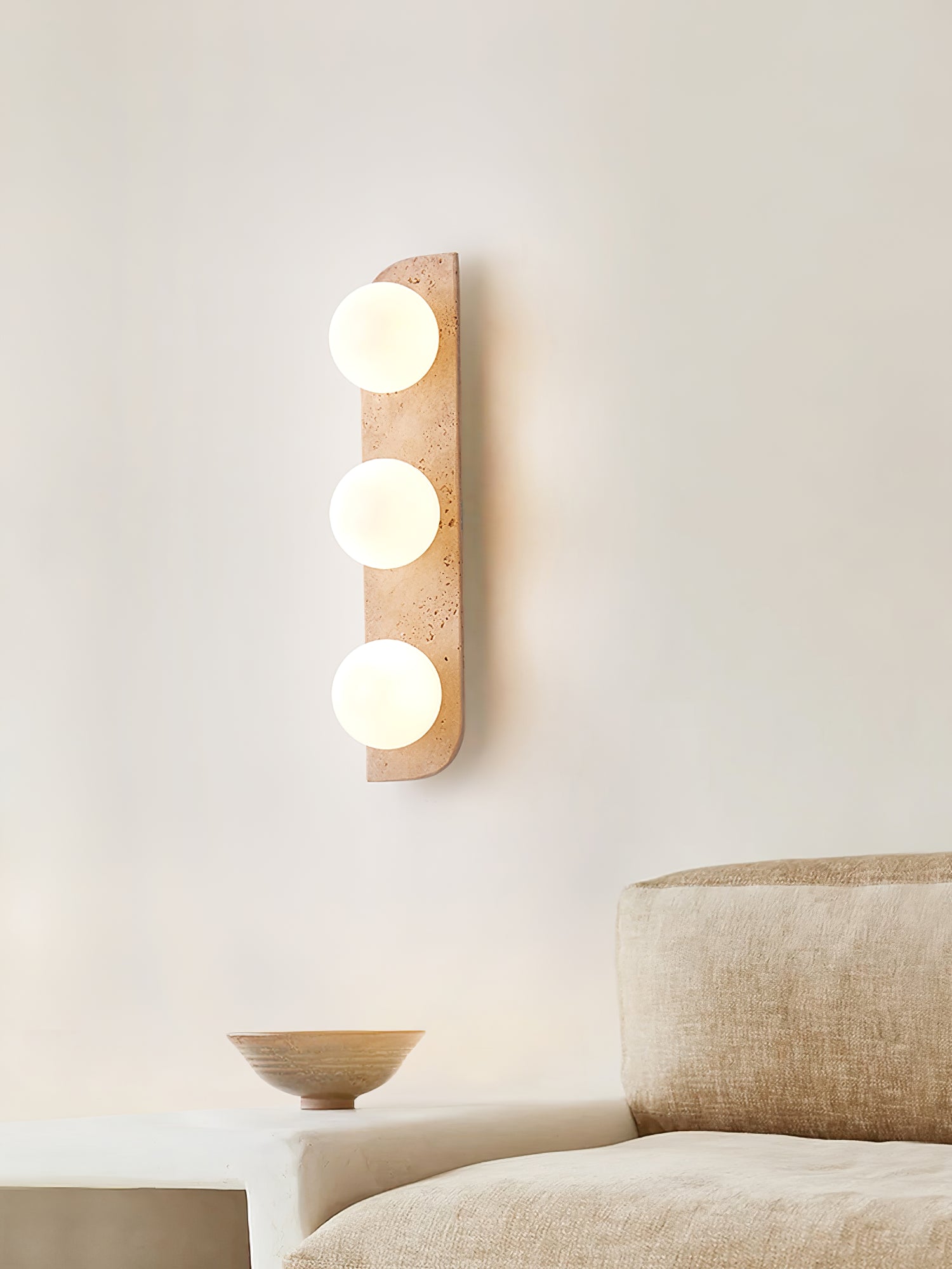 Elysian Travertine Wall Light - Modern Outdoor Sconce for Patio, Garden, and Porch Lighting | Waterproof & Durable Design