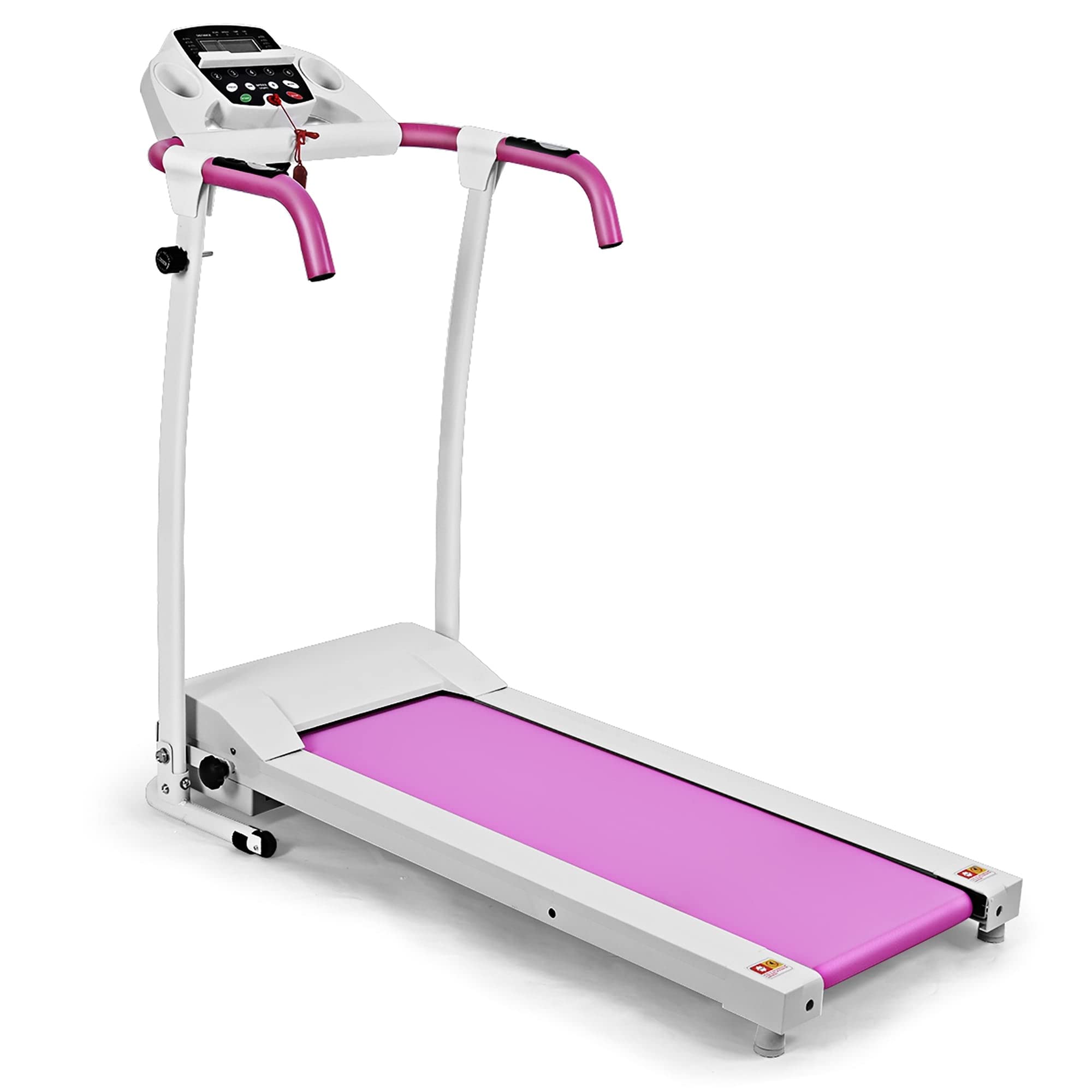 Electric Folding Treadmill with Powerful Motor - Compact Home Fitness Equipment for Running & Walking (Pink) | Perfect for Small Spaces, Home Gyms & Apartment Workouts