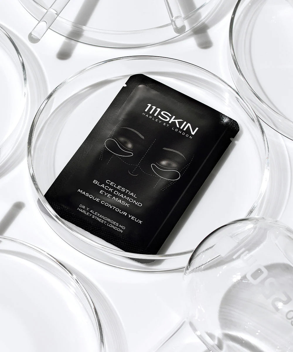 111Skin Celestial Black Diamond Eye Mask Box - Luxury Under Eye Treatment for Dark Circles & Wrinkles - Perfect for Spa Nights & Anti-Aging Skincare Routine