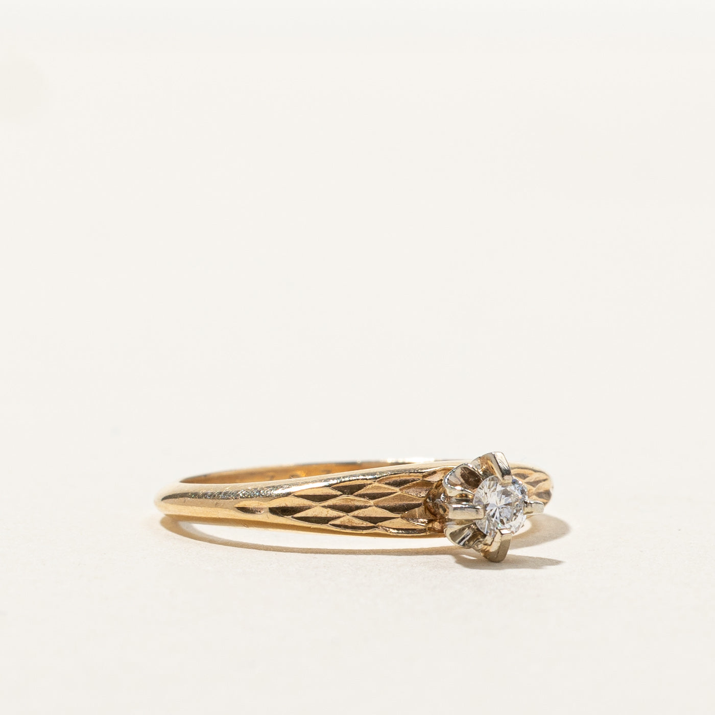 0.10ct High Set Diamond Ring - Size 6 | Elegant Solitaire Engagement Ring for Women | Perfect for Proposals, Anniversaries & Special Occasions