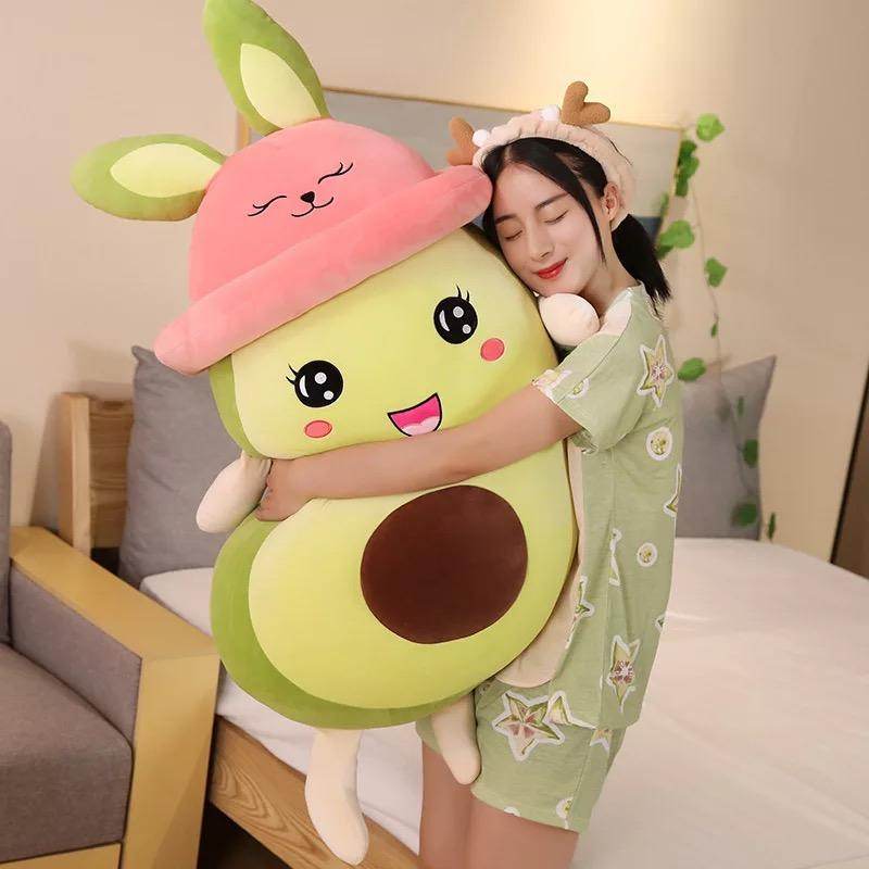 Giant Squishy Avocado Plush Toy - Extra Large Soft Stuffed Avocado Pillow for Kids & Adults - Perfect for Stress Relief, Home Decor, and Cuddling