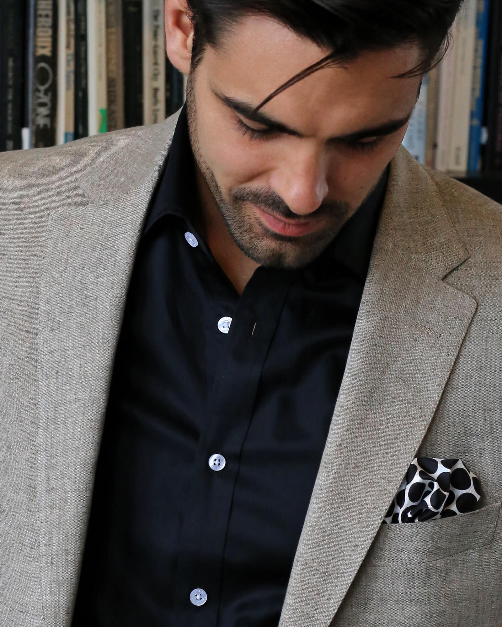 DÉCLIC Rainier Plain Shirt for Men - Classic Black Casual Button Down Shirt | Perfect for Office, Business, and Everyday Wear
