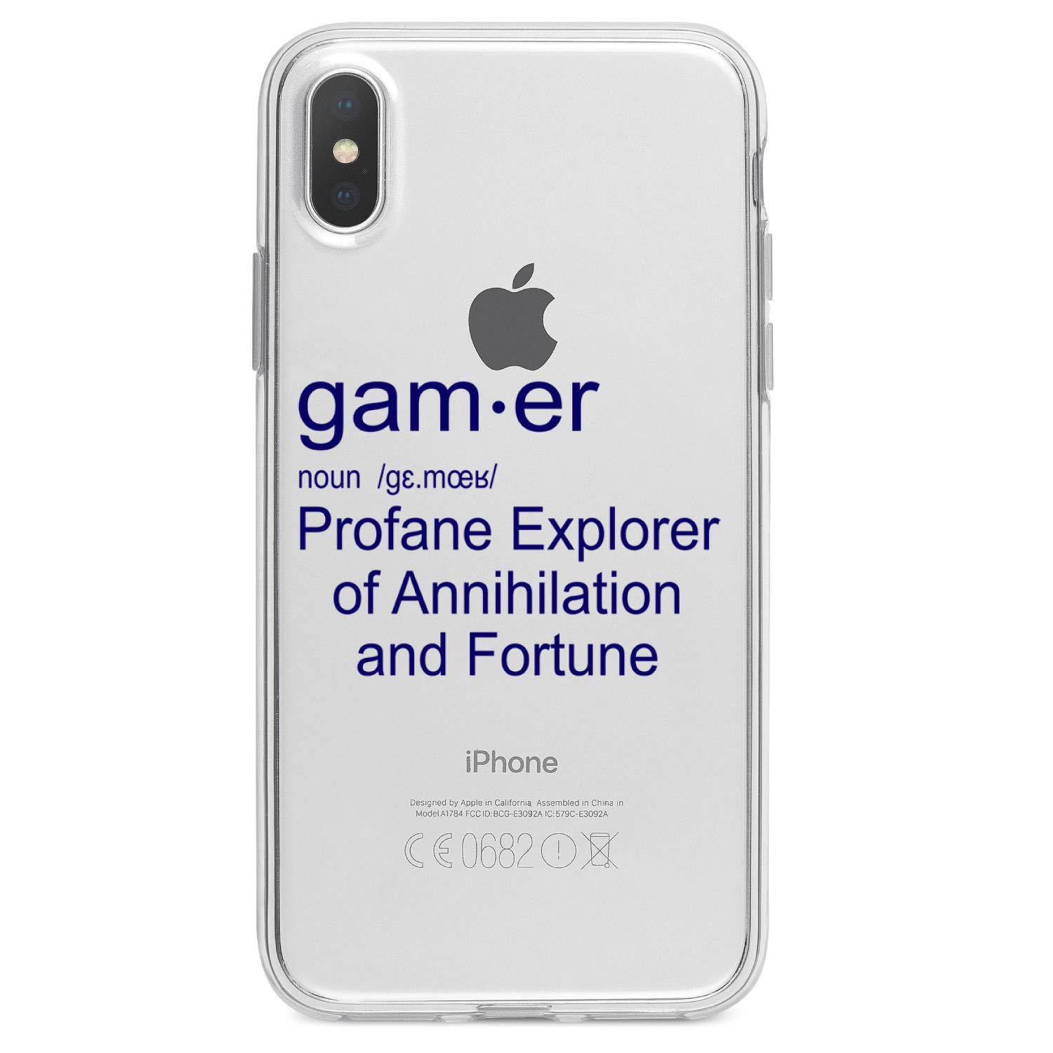 Shockproof Clear Hybrid Case for iPhone XR (6.1 Inch) with TPU Bumper & Tempered Glass Screen Protector - Slim Protective Cover for Gaming, Travel & Everyday Use