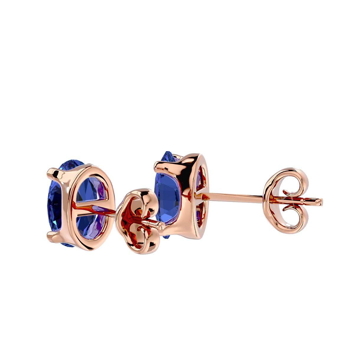 2/3 Carat Oval Stud Earrings for Women - 14k Gold Gemstone Push Back Earrings | Elegant Birthstone Jewelry by VVS Gems | Perfect for Gifts, Anniversaries & Special Occasions
