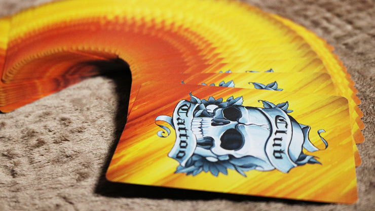 Orange Bicycle Club Tattoo Playing Cards - Premium Poker Deck for Magic Tricks, Card Games & Collectors | Perfect for Poker Nights, Gifts & Cardistry Performances