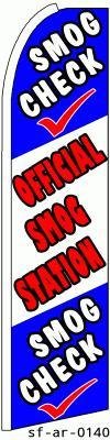 Smog Check Feather Banner Flag Kit - Complete Set with Stand & Accessories | Perfect for Auto Shops, Car Dealerships & Vehicle Inspection Stations