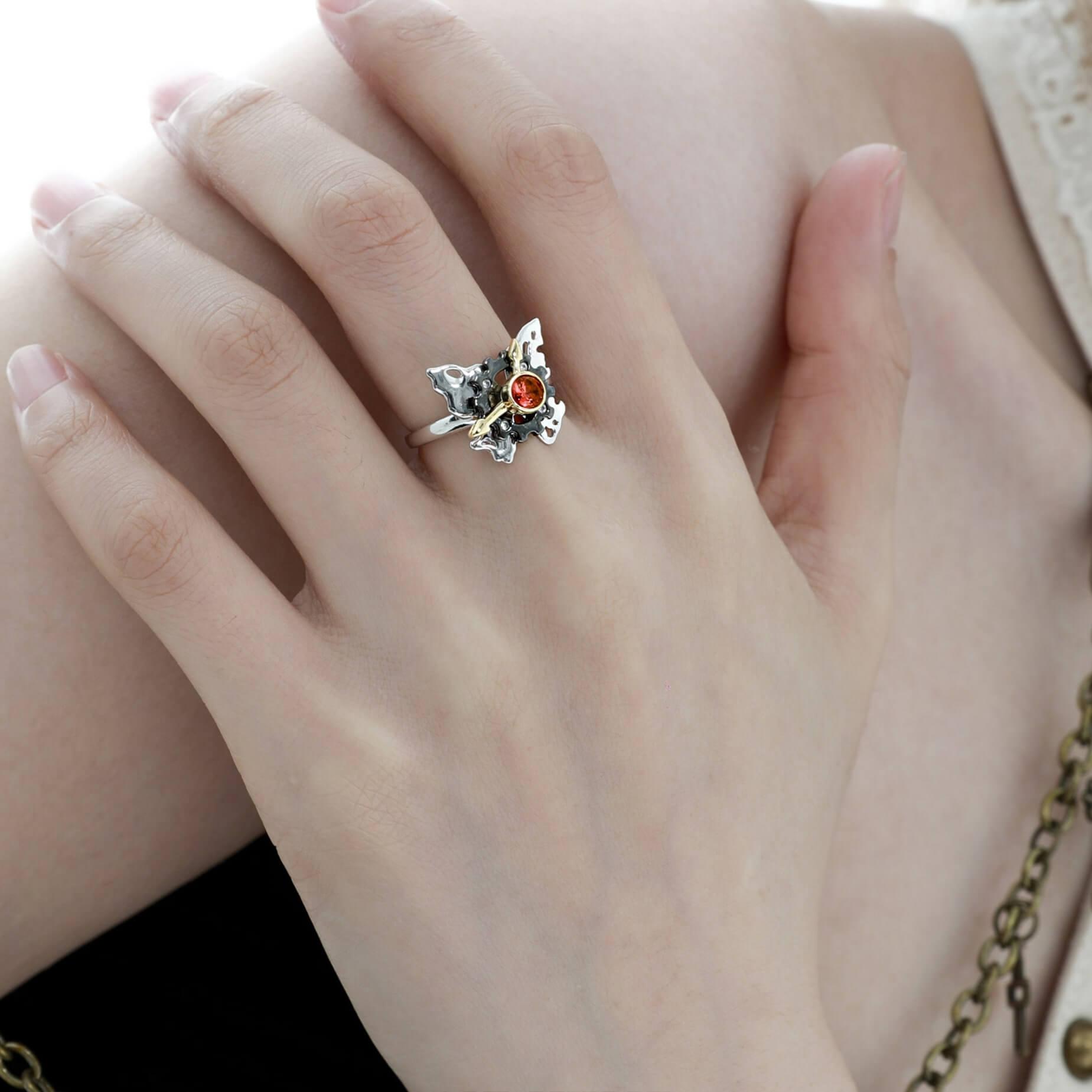 Mechanical Butterfly S925 Sterling Silver Zirconia Ring - Elegant Jewelry for Women, Perfect Gift for Valentine's Day, Anniversary & Special Occasions