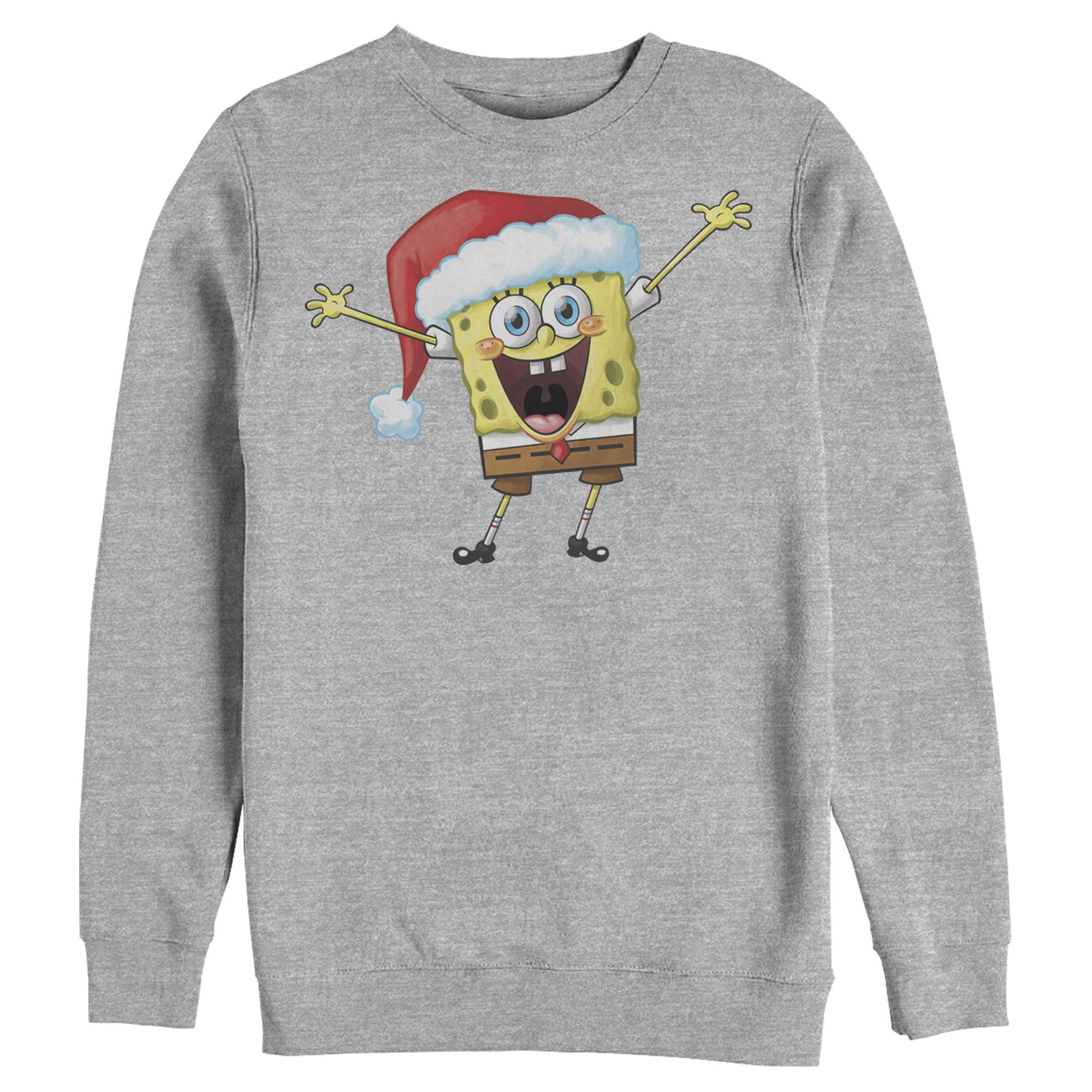 Men's SpongeBob SquarePants Christmas Santa Hoodie - Funny Cartoon Character Holiday Sweatshirt for Xmas Parties & Gifts