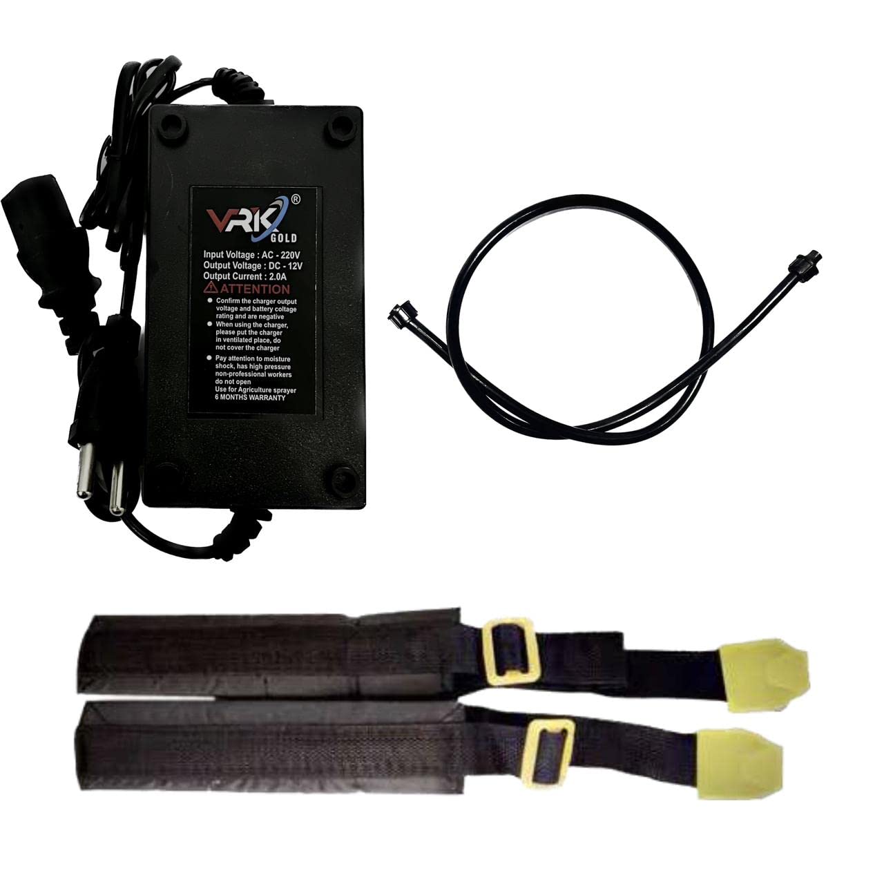 12V 2A Agricultural Spray Pump Charger with Pipe & Belt - Battery Powered Sprayer for Garden, Farm & Lawn Care - Perfect for Weed Control & Fertilizer Application