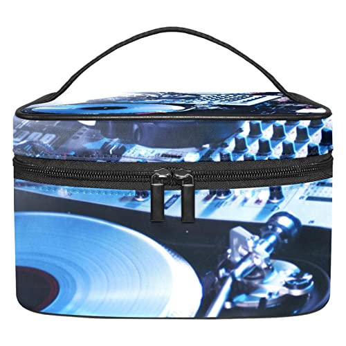 Large Travel Makeup Bag for Women - Portable Cosmetic Organizer with Brush Storage, Toiletry Case for DJ Headphones & Nightclub Essentials | Perfect for Travel, Gym & Professional Makeup Artists