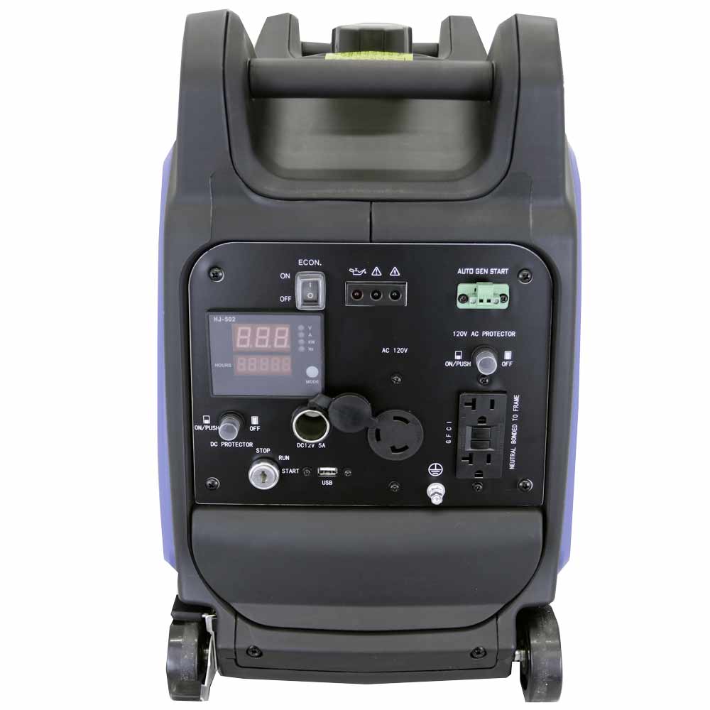 Aims GEN3200W120V 3200W Gas Inverter Generator with 30 Amp Output & Low THD - Electric Start, Scratch & Dent - Perfect for Camping, RV Trips & Emergency Power Backup