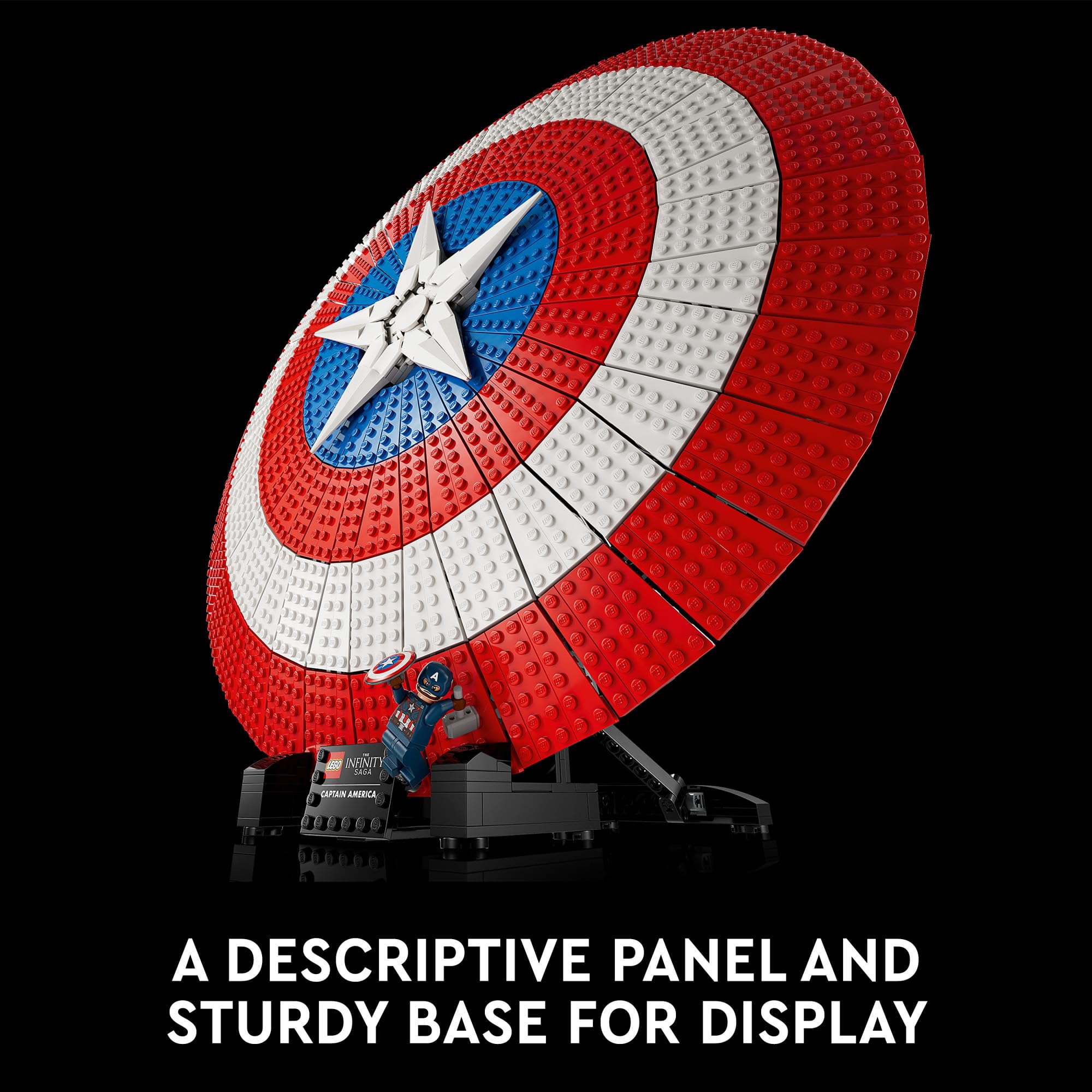 **LEGO Marvel Captain America’s Shield 76262 Building Set – Collectible Replica for Adults, Perfect Graduation Gift & Home Display | Superhero Decor & Fan Collection**