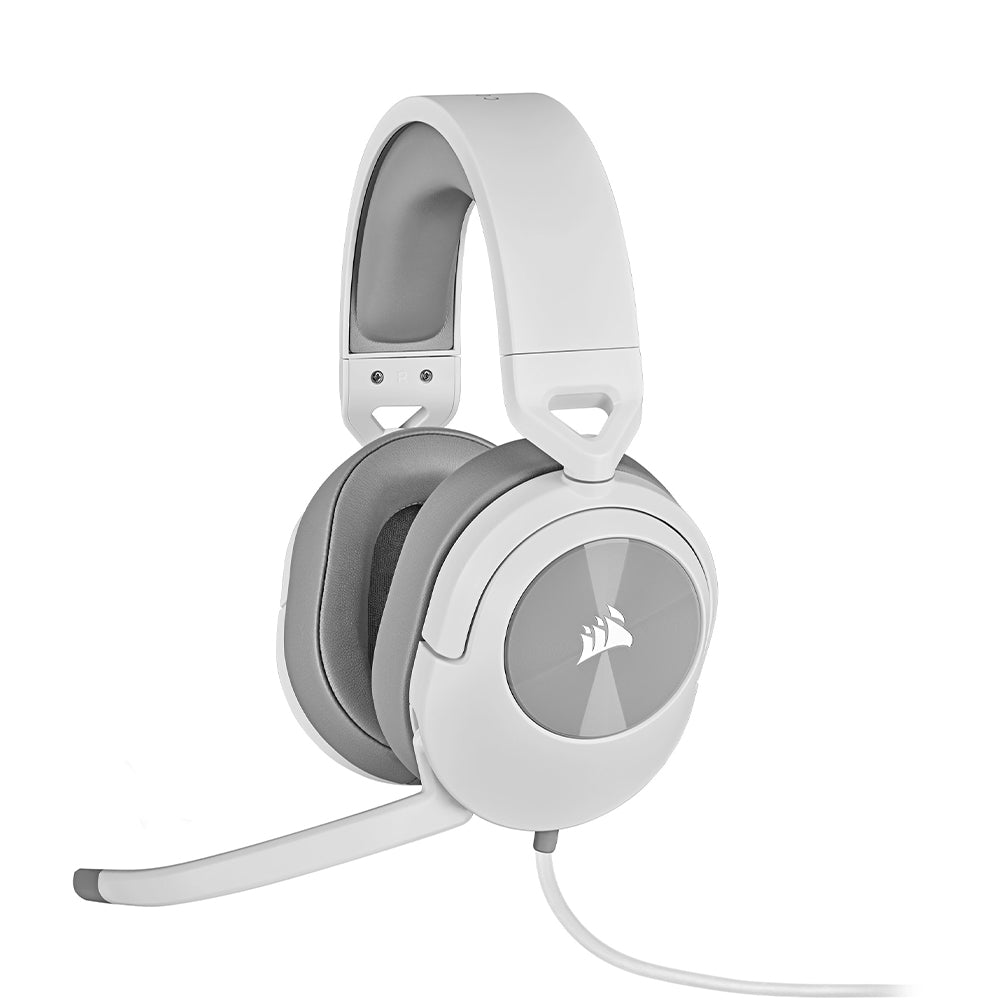 Corsair HS55 Wireless Surround Sound Gaming Headset - White | Comfortable Over-Ear Headphones with Noise Cancellation for PC, PS5, Xbox & Mobile Gaming