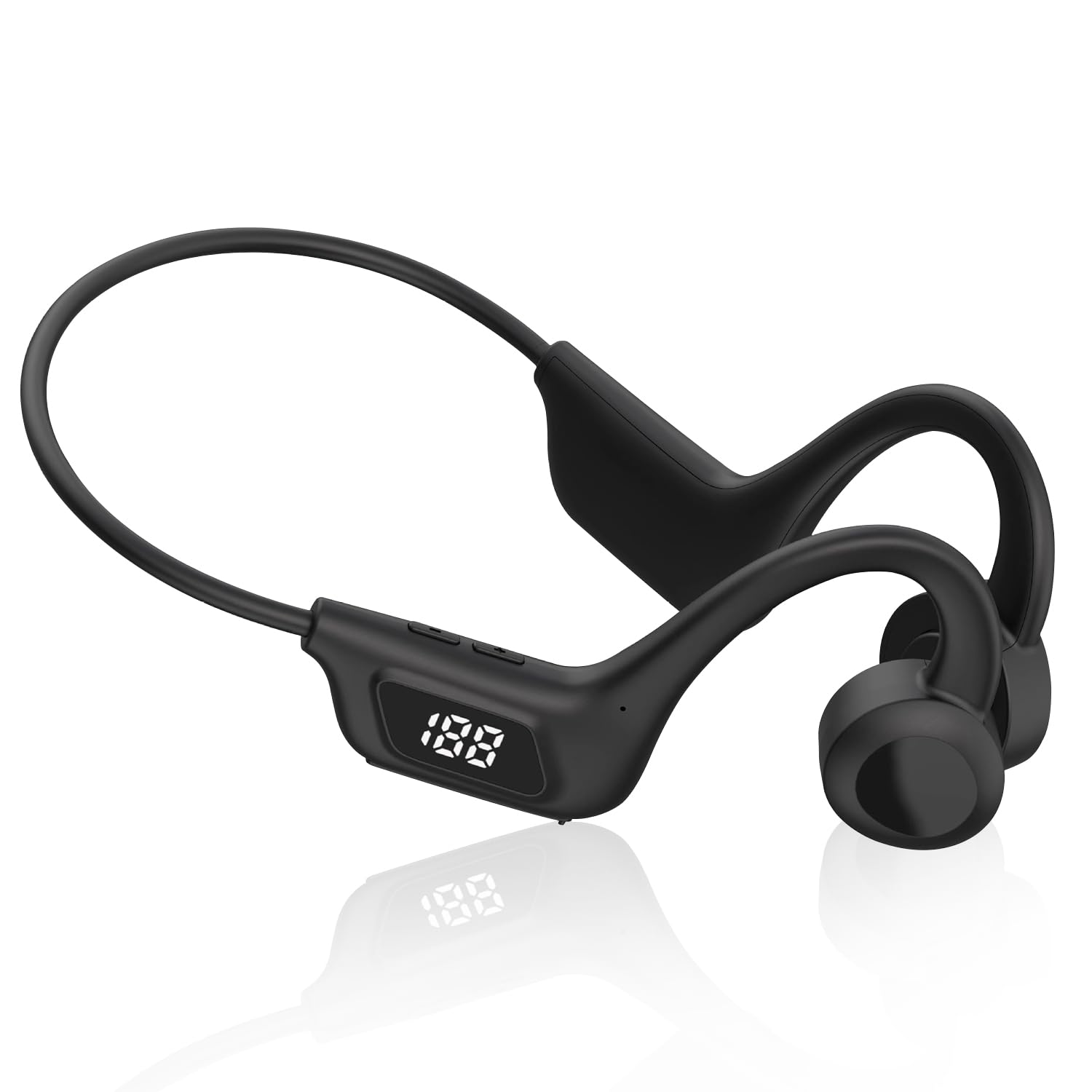 SJPRO Wireless Bone Conduction Headphones - Open-Ear Bluetooth 5.0 IPX8 Waterproof Headset with Battery Indicator, 8 Hours Playtime for Cycling, Running, Hiking, Workout & Driving - Perfect for Outdoor Sports and Active Lifestyle