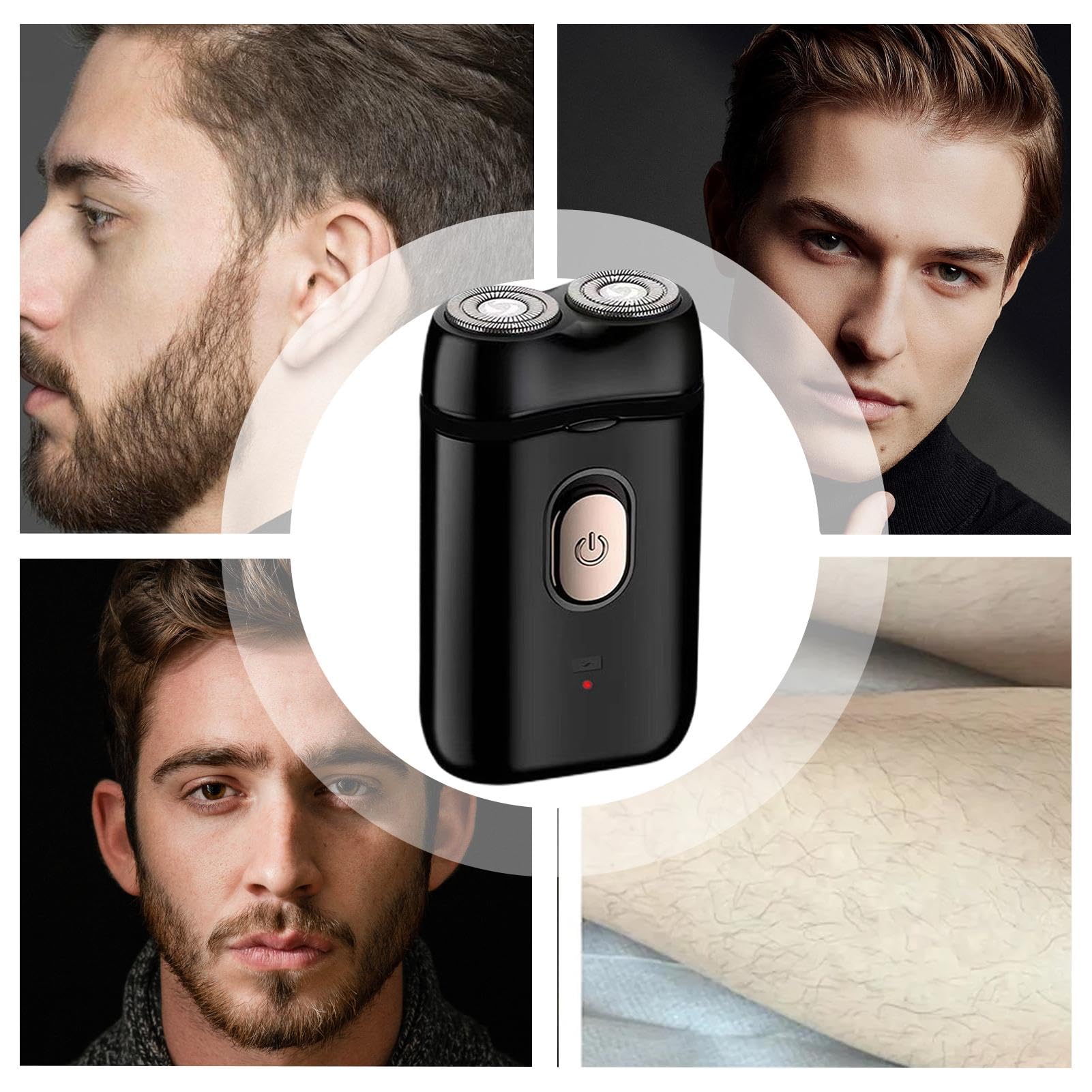 Premium Rechargeable Electric Shaver for Men - Professional Cordless Beard Trimmer with Travel Case - Perfect for Home, Office & Travel Grooming