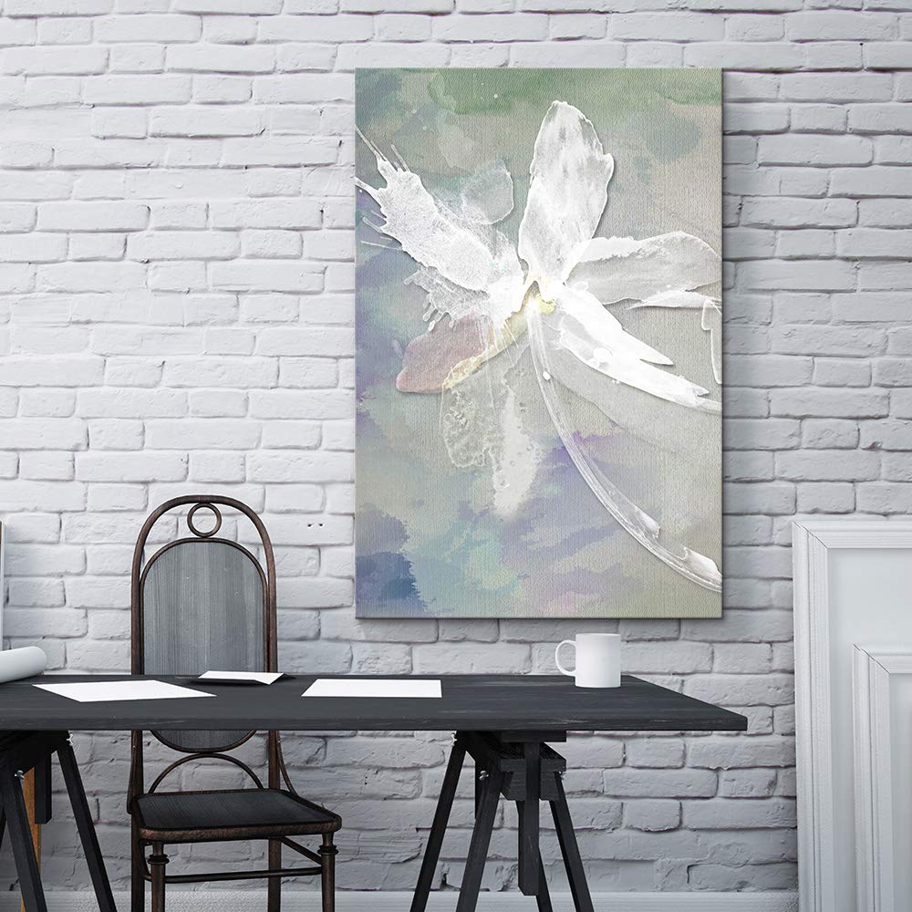 Abstract Flower Giclee Canvas Wall Art - 24x36 Inches Modern Home Decor for Bedroom, Living Room, and House Decoration