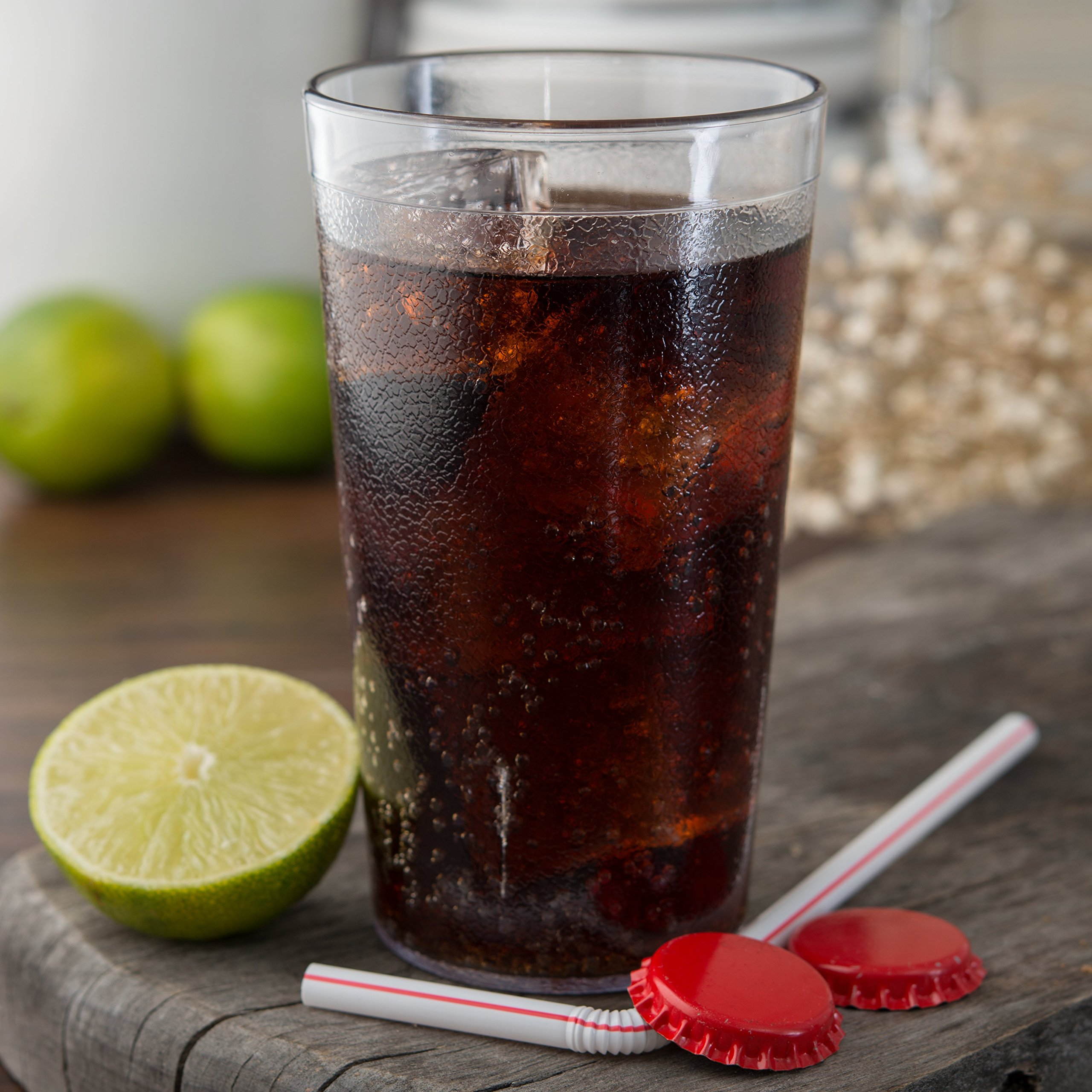 Carlisle 12 oz Clear Plastic Tumblers - Shatterproof & Stackable Drinking Glasses (Pack of 72) for Restaurants, Cafes, and Catering Events