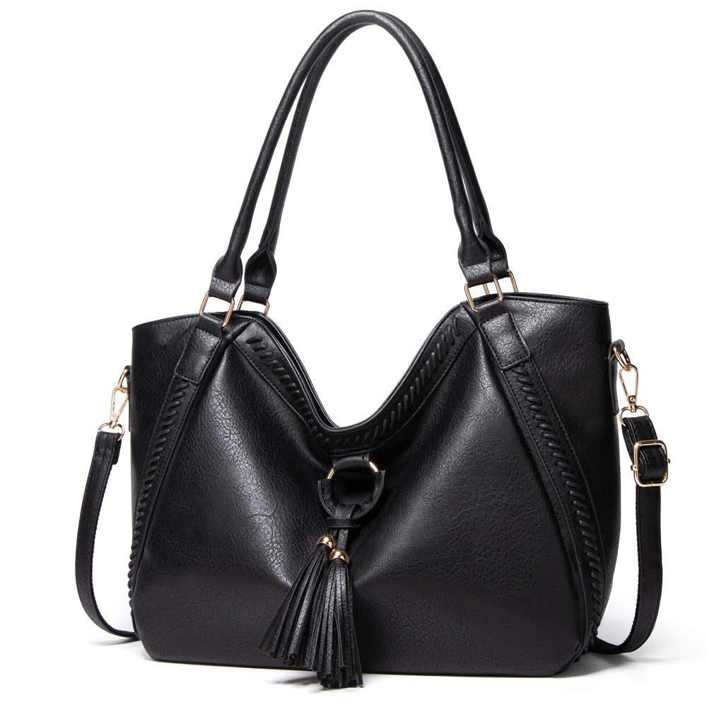 Stylish Women's PU Leather Shoulder Bag with Tassel - Trendy Hobo Purse & Casual Tote for Everyday Use - Large Capacity Handbag Perfect for Work, Shopping and Travel