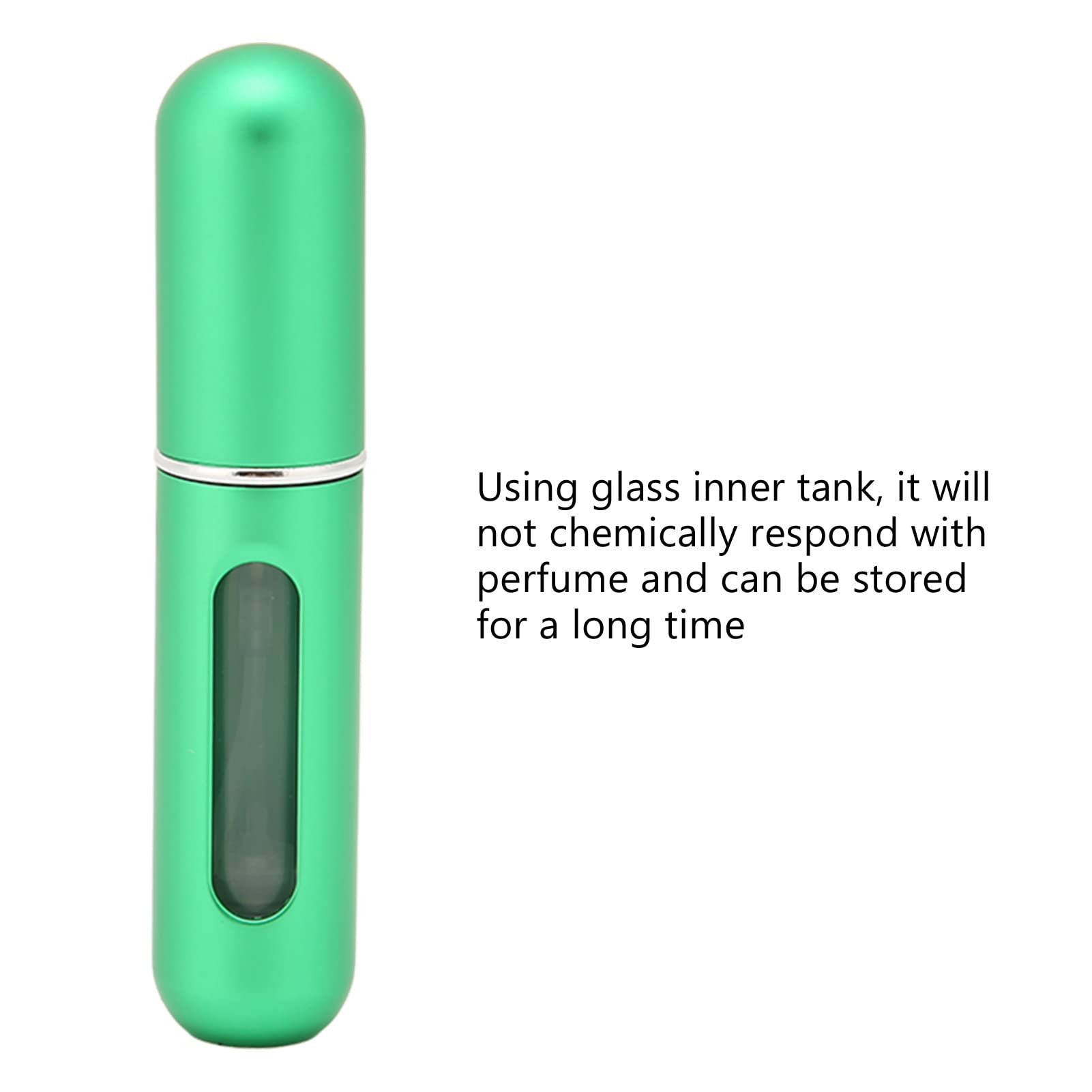 Portable Refillable Perfume Bottle - 10ml Travel Perfume Atomizer with Fine Mist Sprayer for Women & Men, Compact Leak-Proof Design for Airplane Carry-on, Gym, Office & Vacation (Green)
