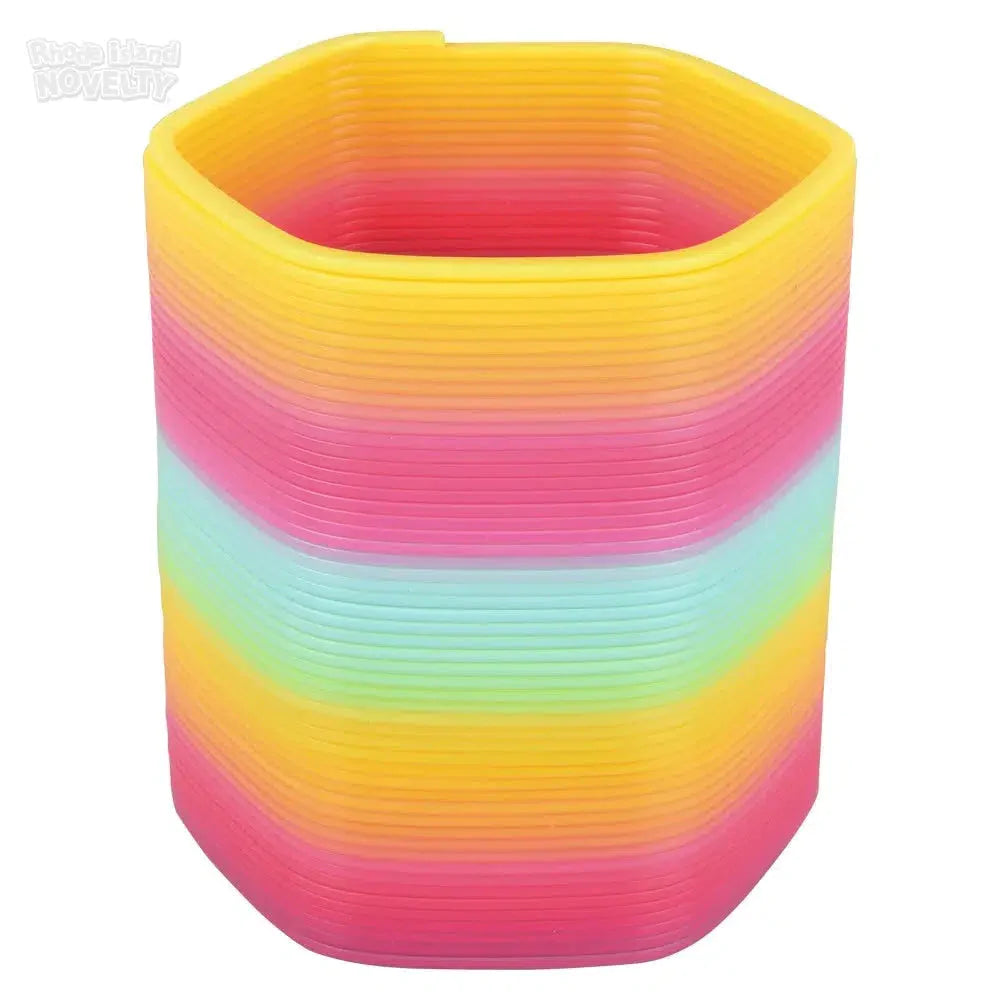 5-Pack Jumbo Hexagon Rainbow Coil Springs - Colorful Sensory Fidget Toys for Stress Relief, ADHD & Autism - Perfect for Classroom, Office & Home Use