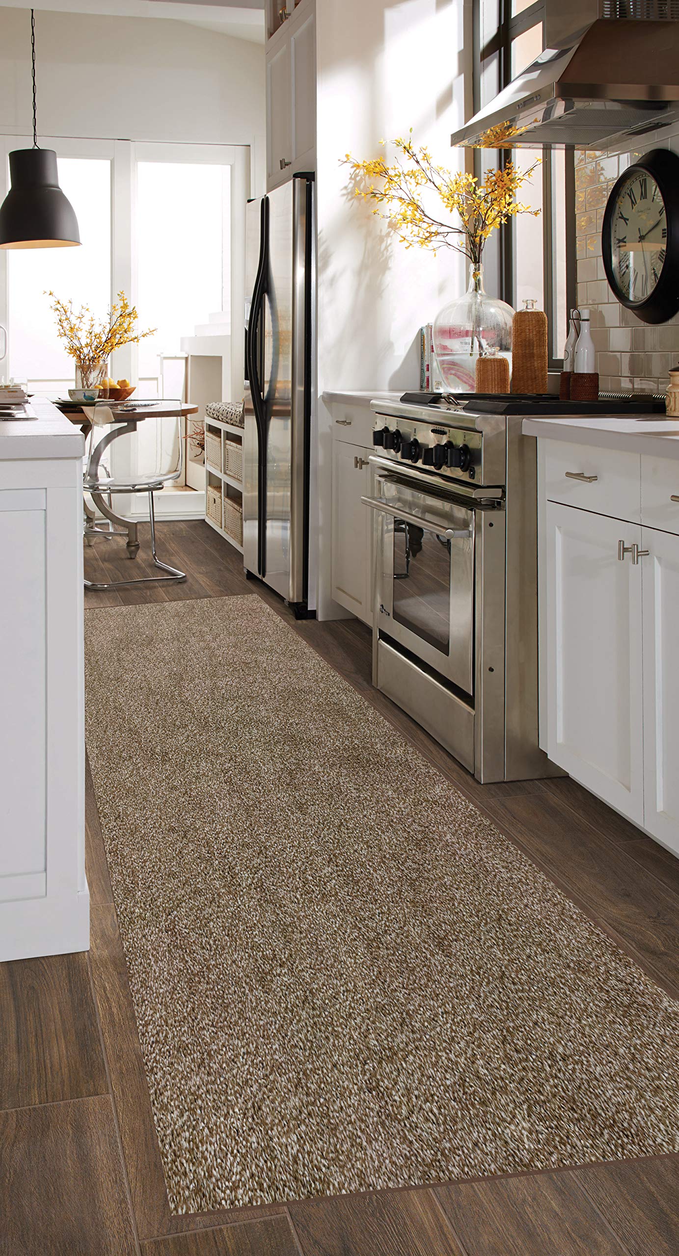 Koeckritz 6'x12' Chocolate Chip Area Rug - Soft Non-Slip Living Room Carpet for Bedroom, Dining Room | Multiple Sizes & Shapes Available
