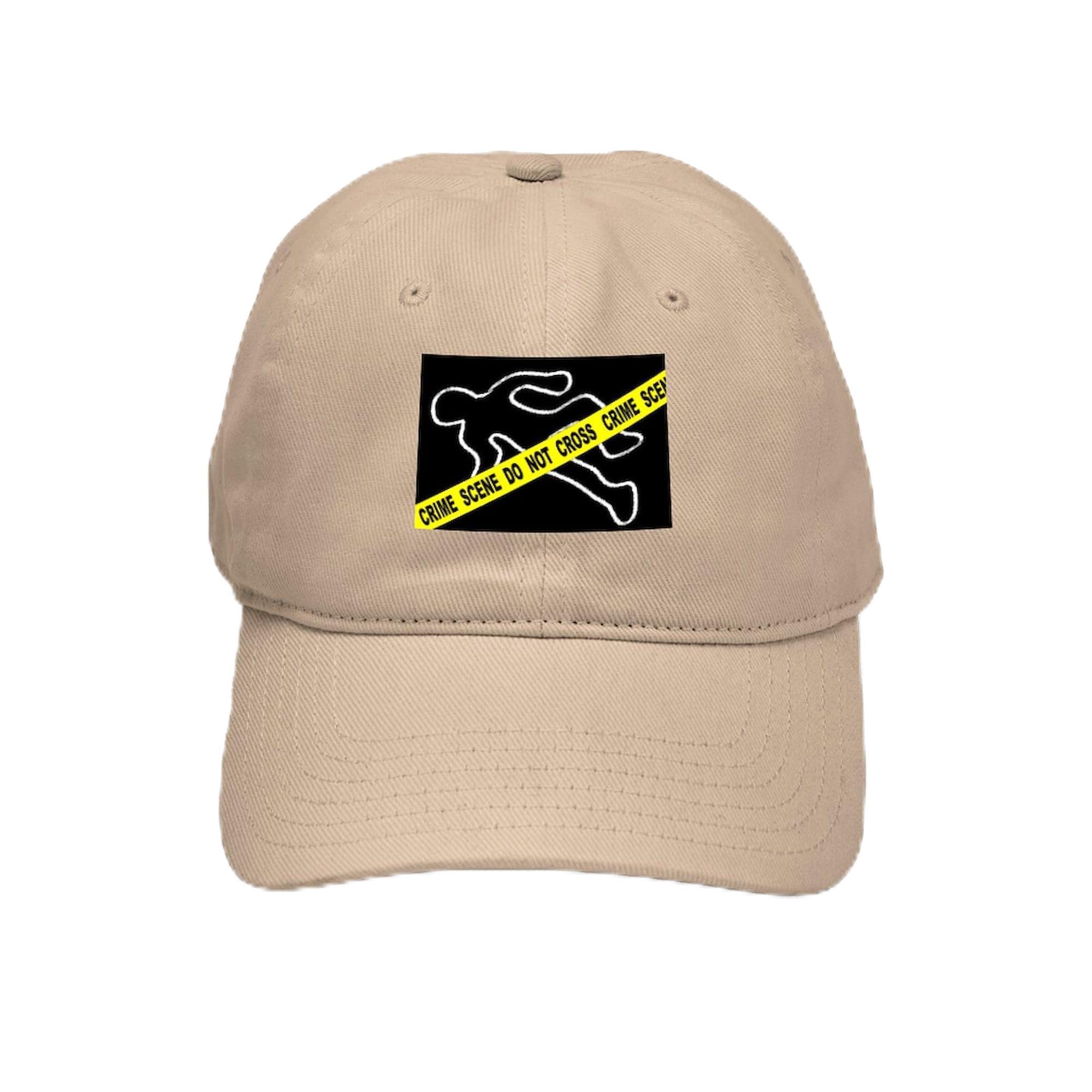 Crime Scene Chalk Outline Adjustable Baseball Cap - Funny Novelty Hat for Police, Detective, CSI Fans - Perfect for Halloween, Costume Parties & Gag Gifts