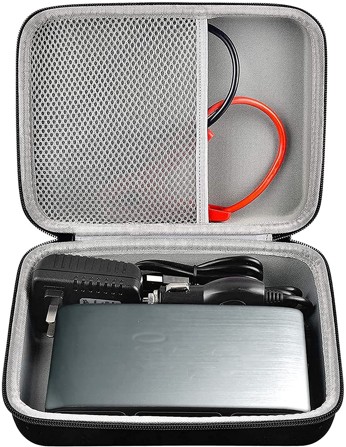 Halo Bolt Portable Car Battery Jump Starter Case - Compatible with 58830/44400/57720 mWh Models, Power Bank Holder for Halo Power Station 100 & AC Outlet (Box Only, Not for Halo Bolt Air) - Perfect for Road Trips, Emergency Power & Outdoor Adventures